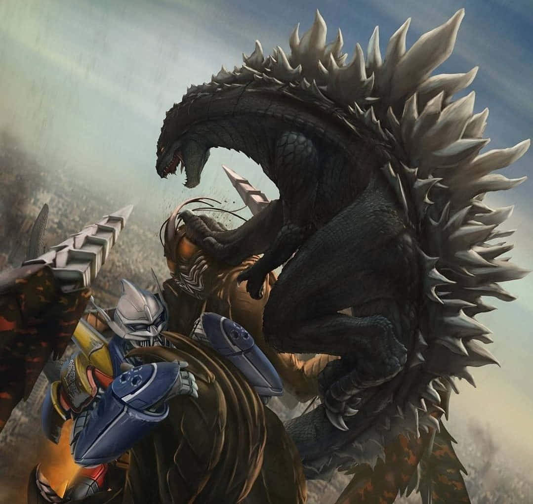 Godzilla, Megalon, colossal black, SD Desktop Wallpaper