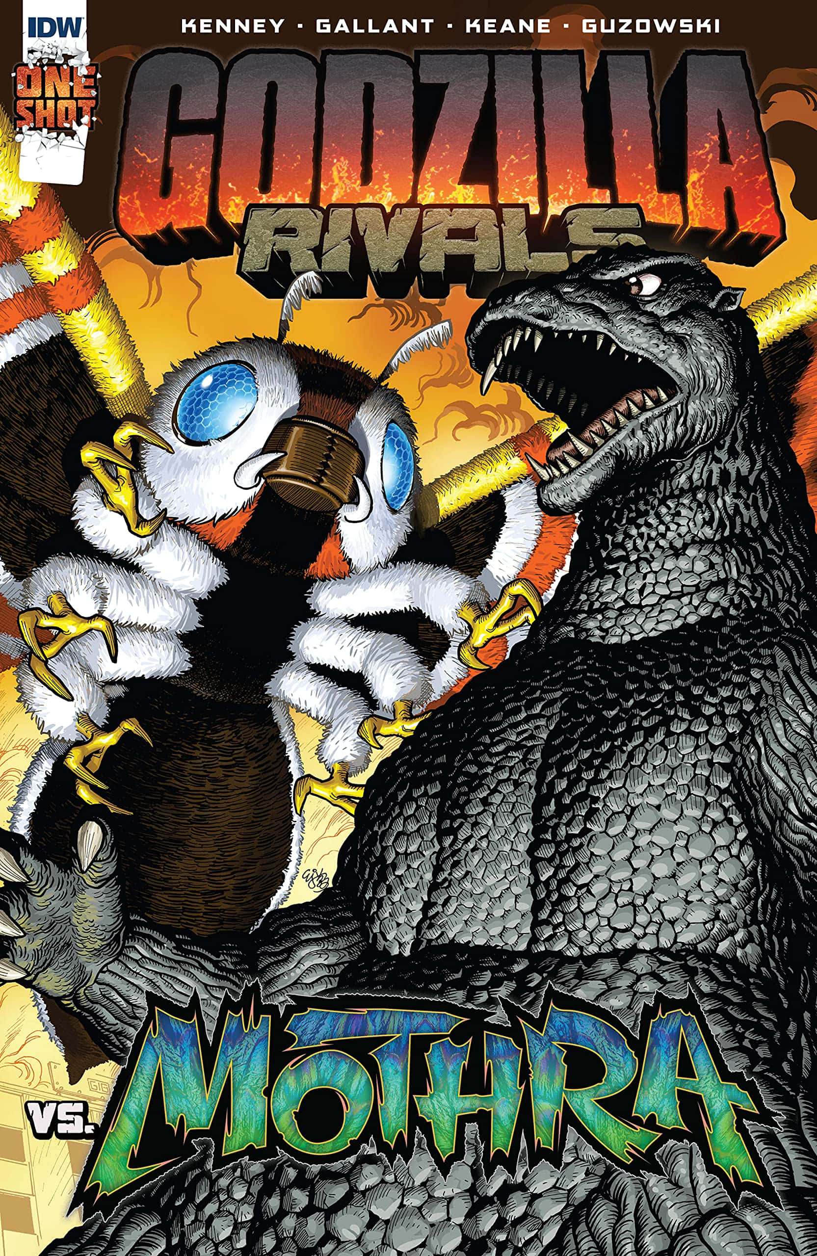 Godzilla, Mothra, glowing blue eyes, 2K Phone Wallpaper