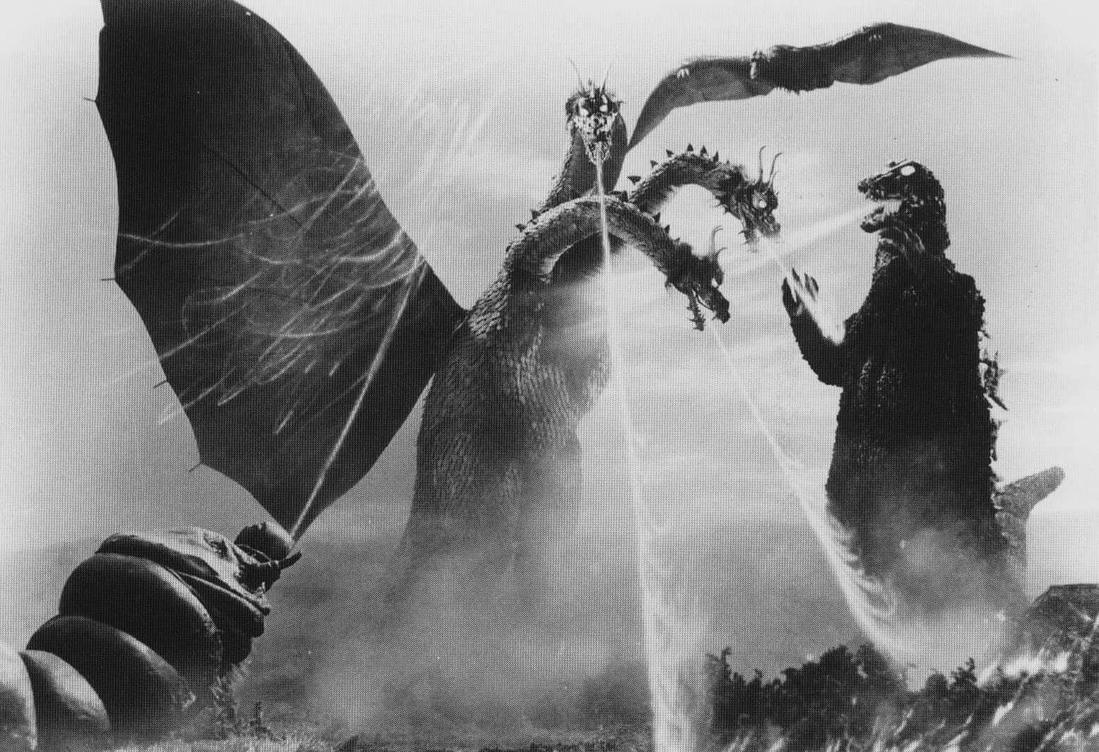 Godzilla, Rodan, three-headed dragon, HD Desktop Wallpaper