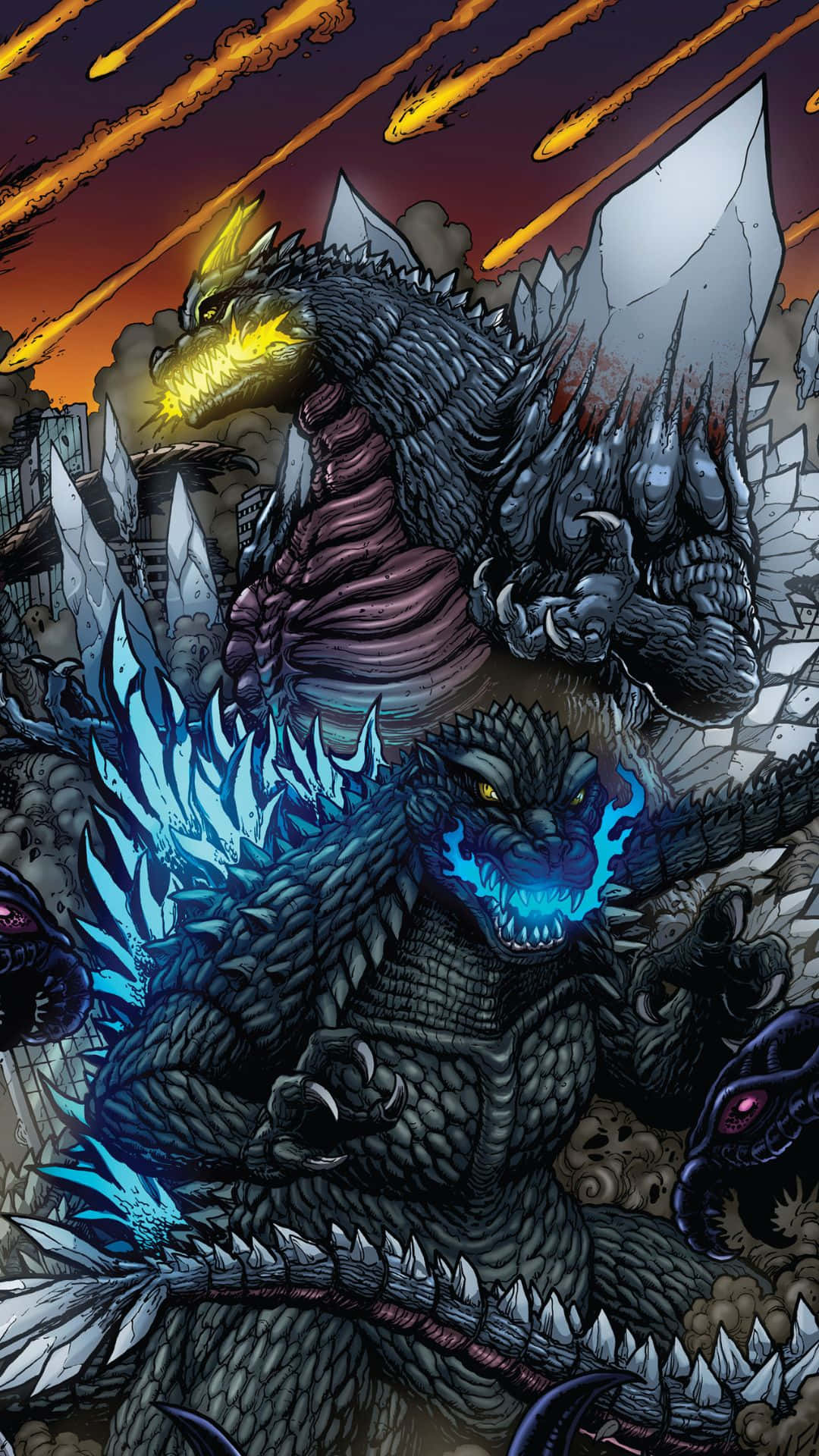 Godzilla Vs Spacegodzilla, Godzilla, SpaceGodzilla, Full HD Phone Wallpaper