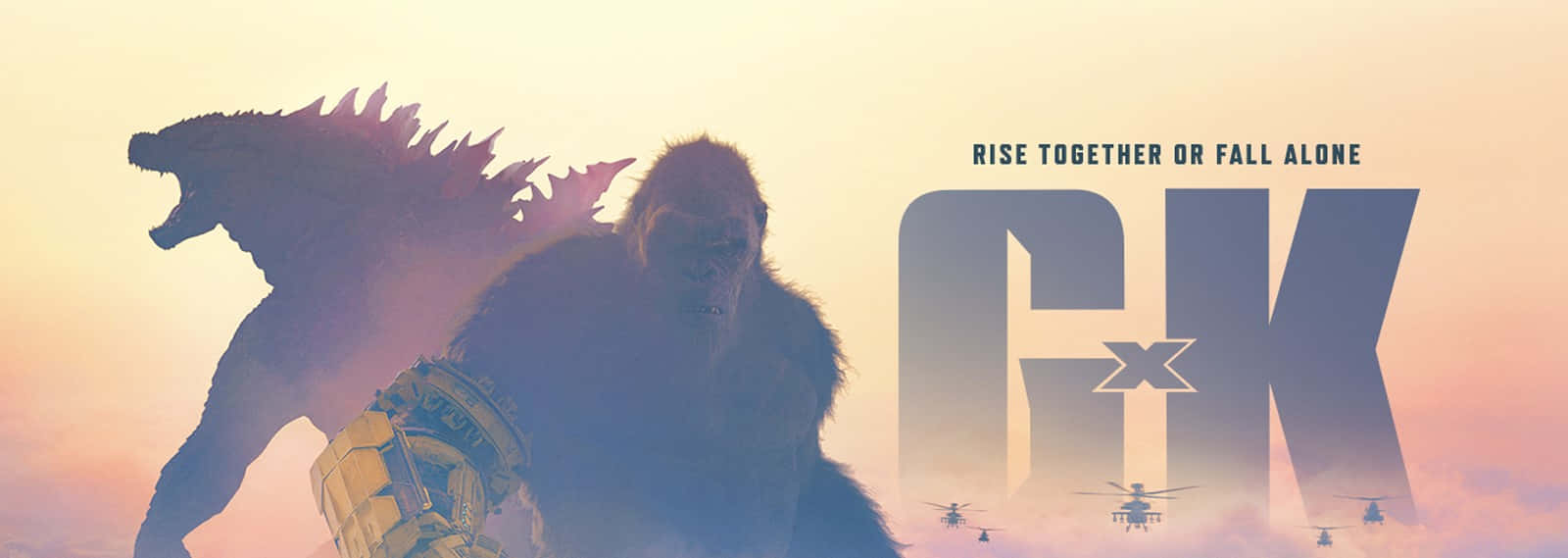 Godzilla, Kong, sunset, HD Desktop Wallpaper
