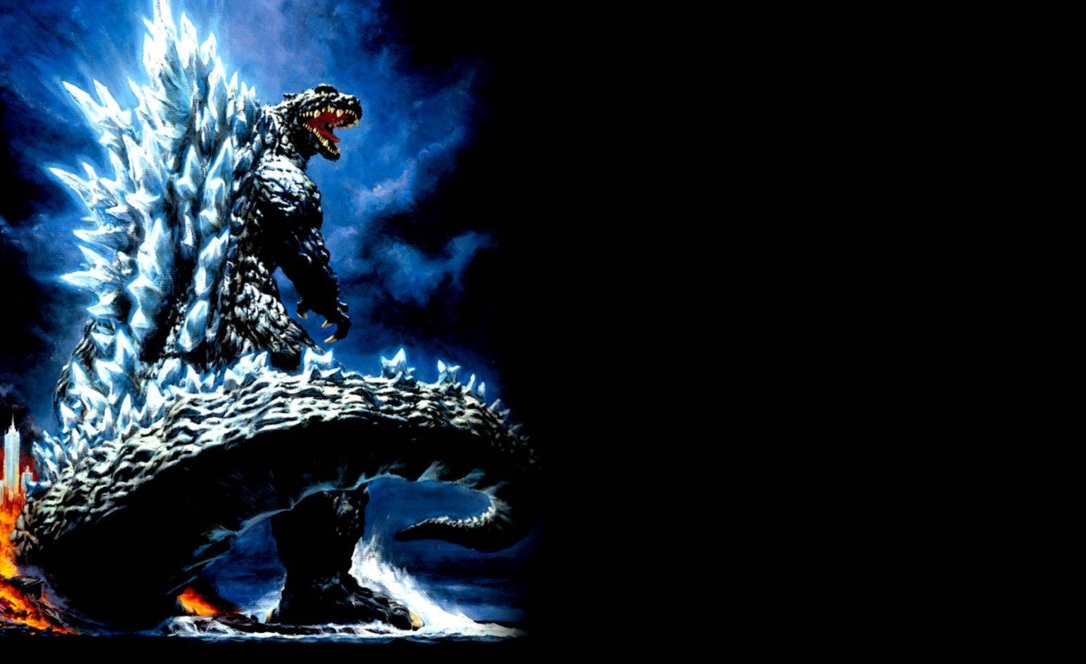 Godzilla, ice blue, icy spines, HD Desktop Wallpaper