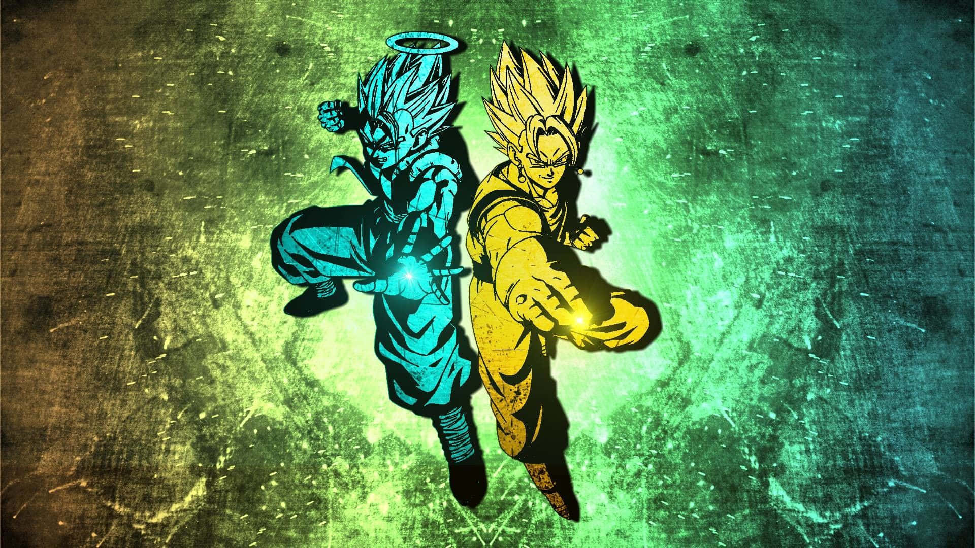 Gogeta, Vegito, glowing blue, Full HD Desktop Wallpaper