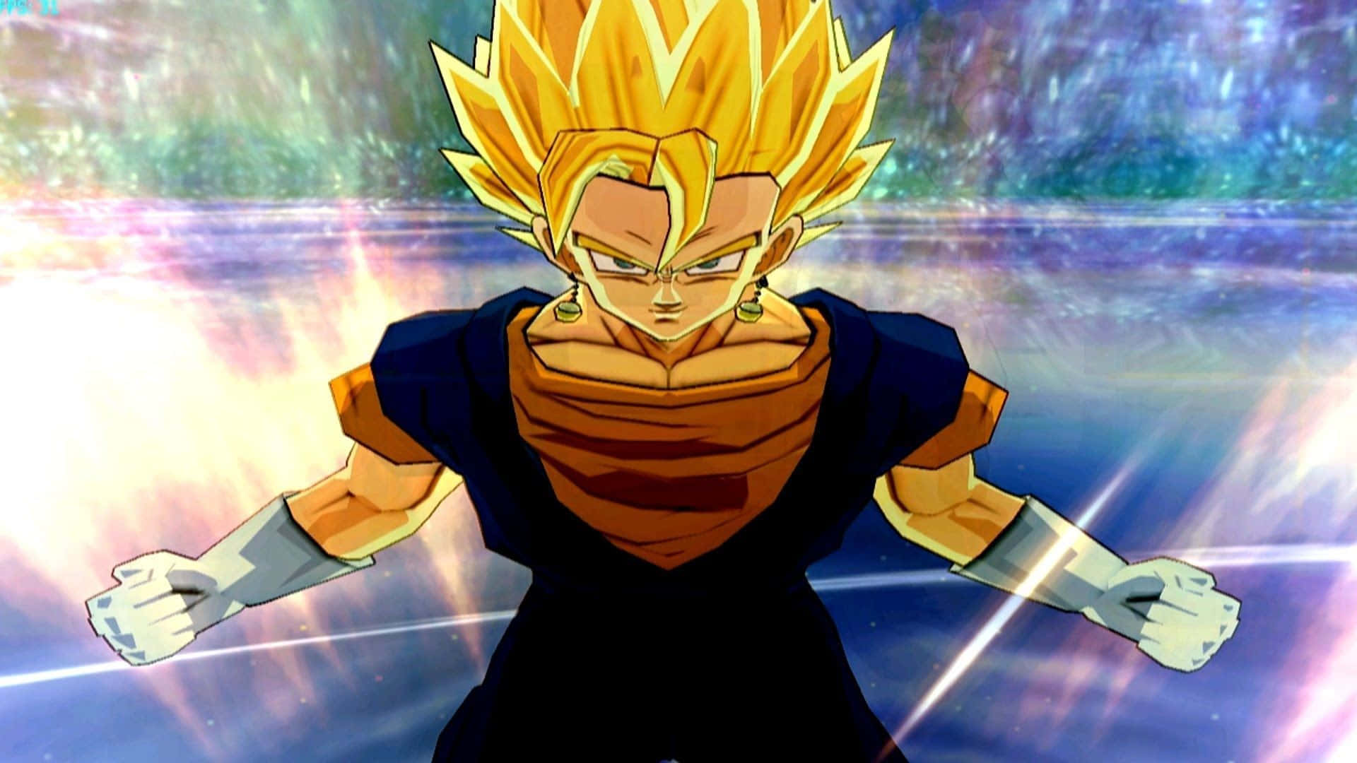 Gogeta, Vegito, spiky golden hair, Full HD Desktop Wallpaper