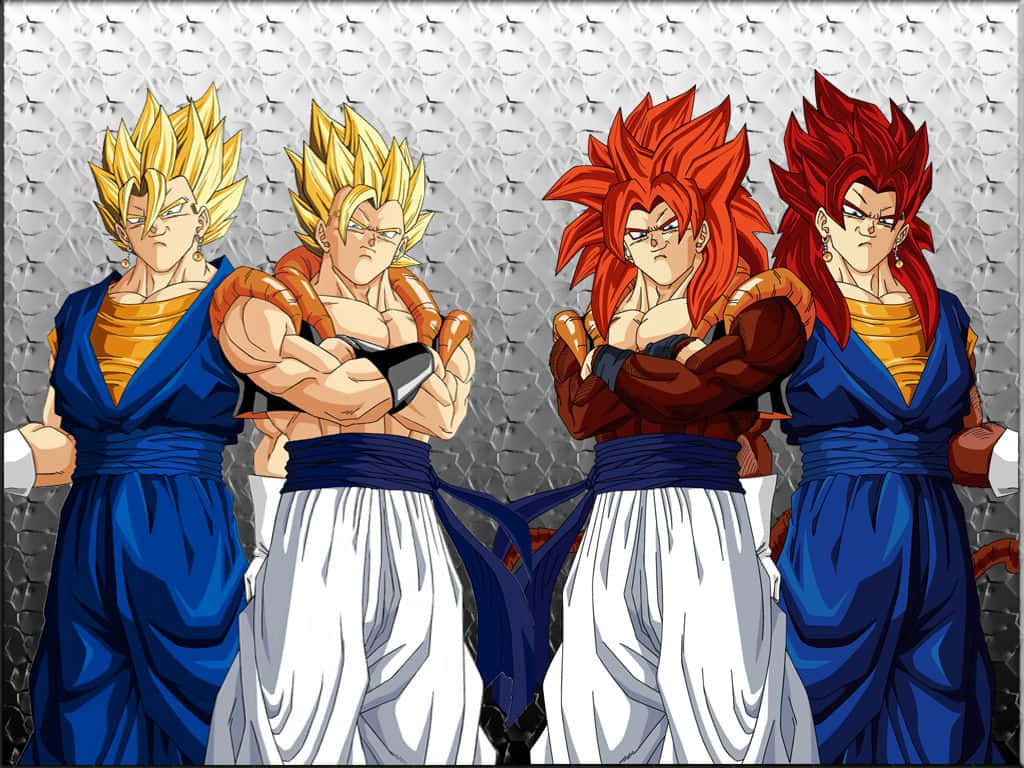 Gogeta, Vegito, spiky hair, SD Desktop Wallpaper
