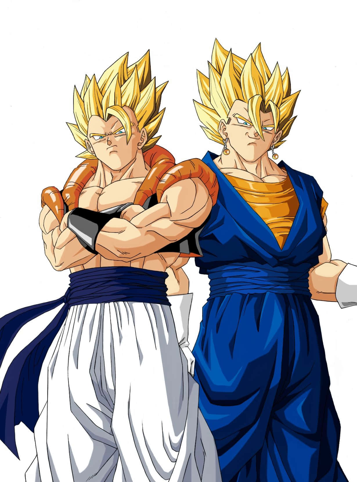 Gogeta, Vegito, spiky golden hair, HD Phone Wallpaper