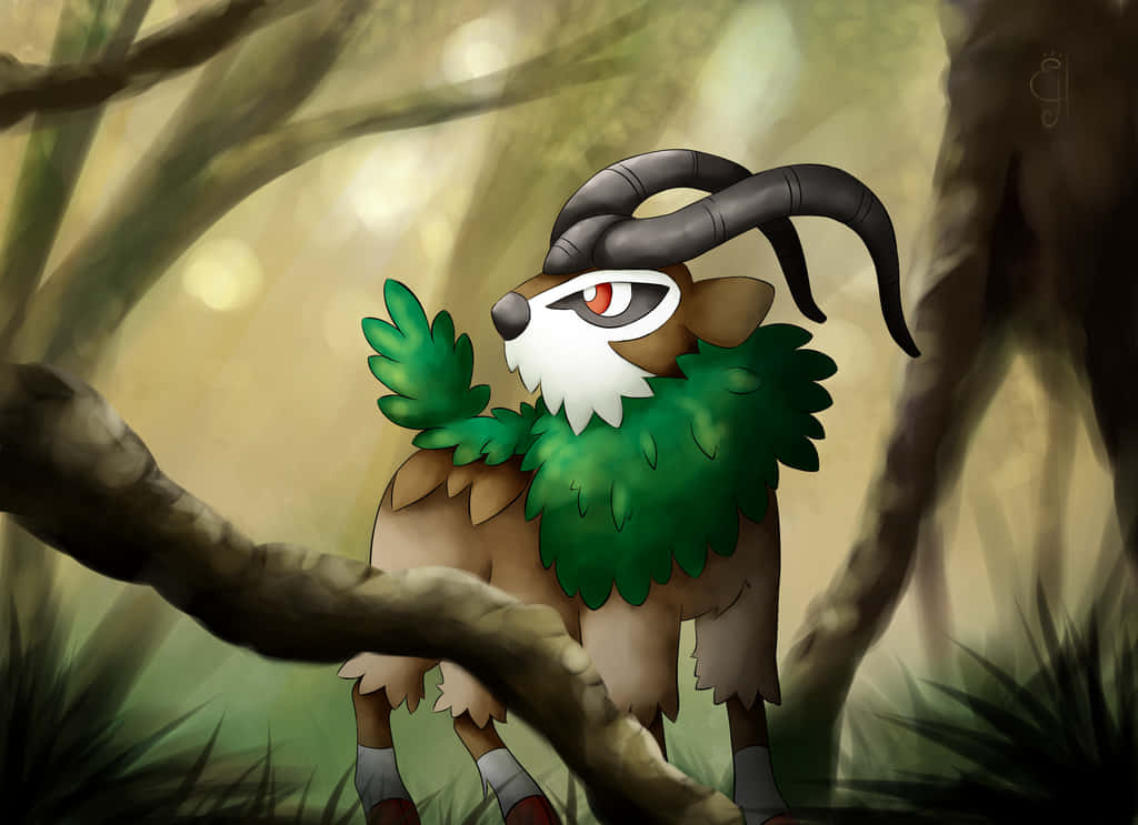 Gogoat, mystical forest, sun-dappled forest, SD Desktop Wallpaper