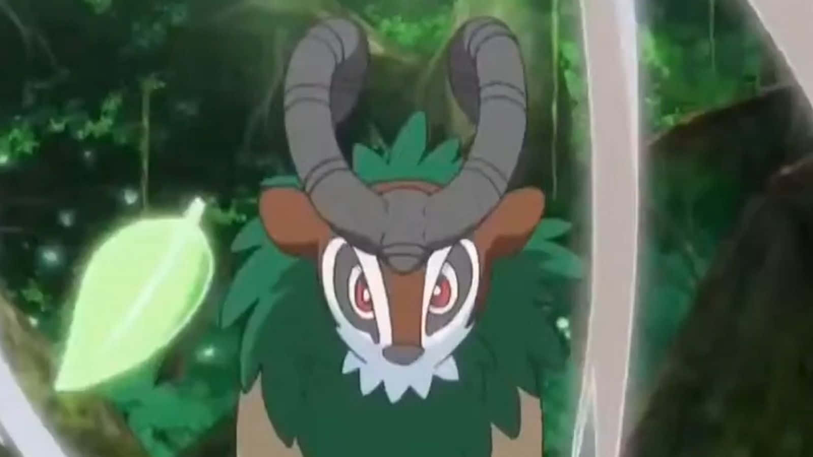 Gogoat, gray horns, glowing leaf, HD Desktop Wallpaper