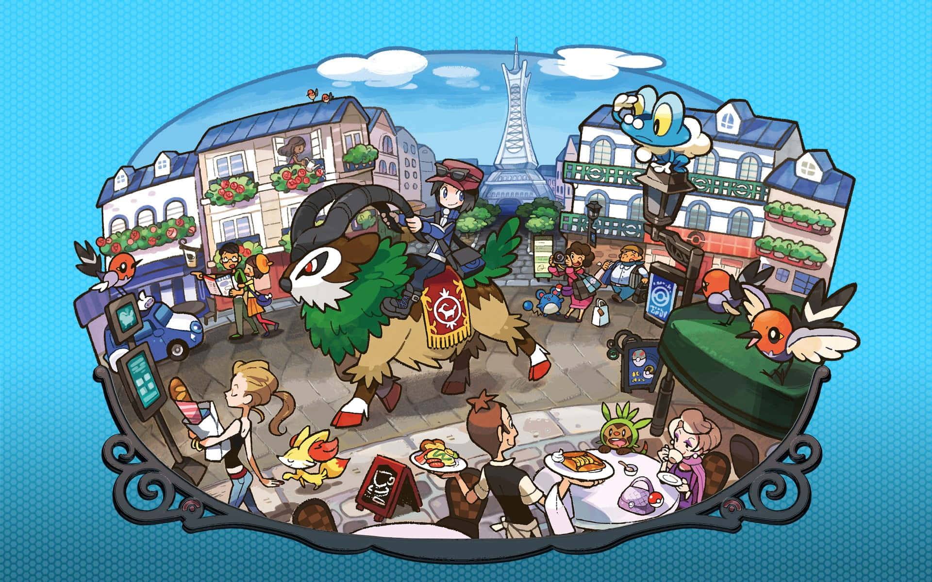 Gogoat, village, town square, Full HD Desktop Wallpaper