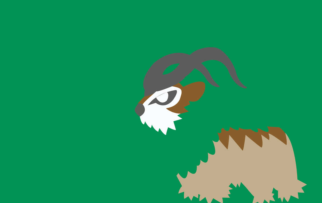 Gogoat, leafy mane, gray horns, SD Desktop Wallpaper