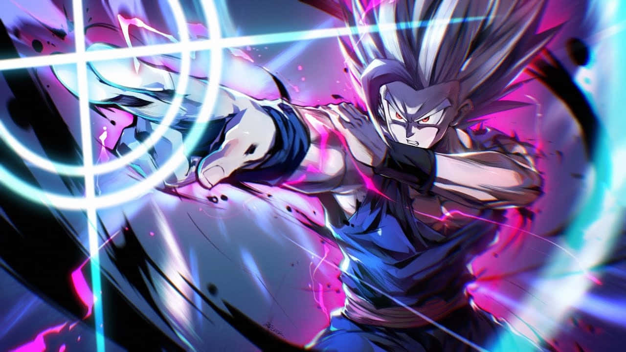 Gohan Beast, spiky hair, glowing eyes, HD Desktop Wallpaper
