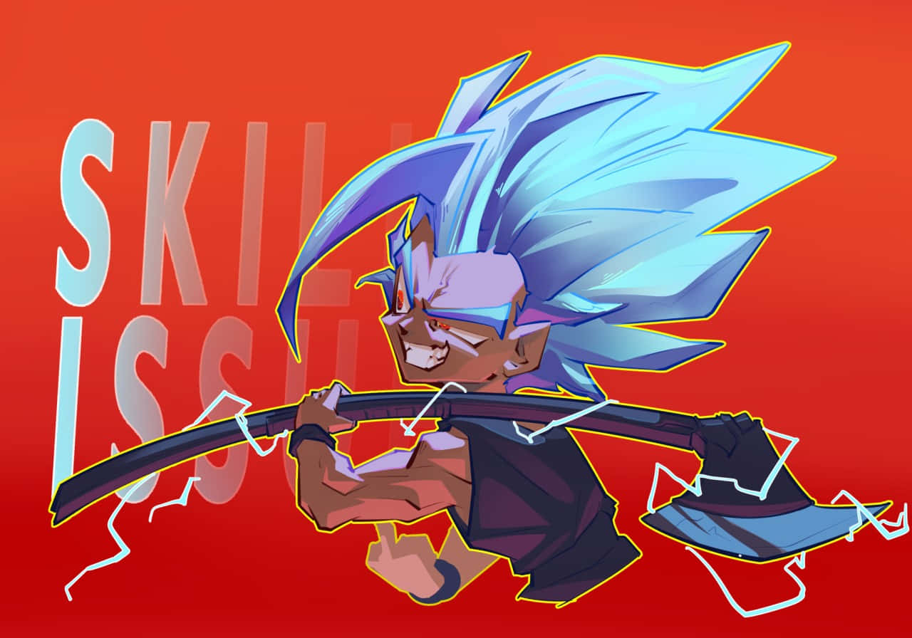 Beast Gohan, spiky blue hair, glowing sword, HD Desktop Wallpaper
