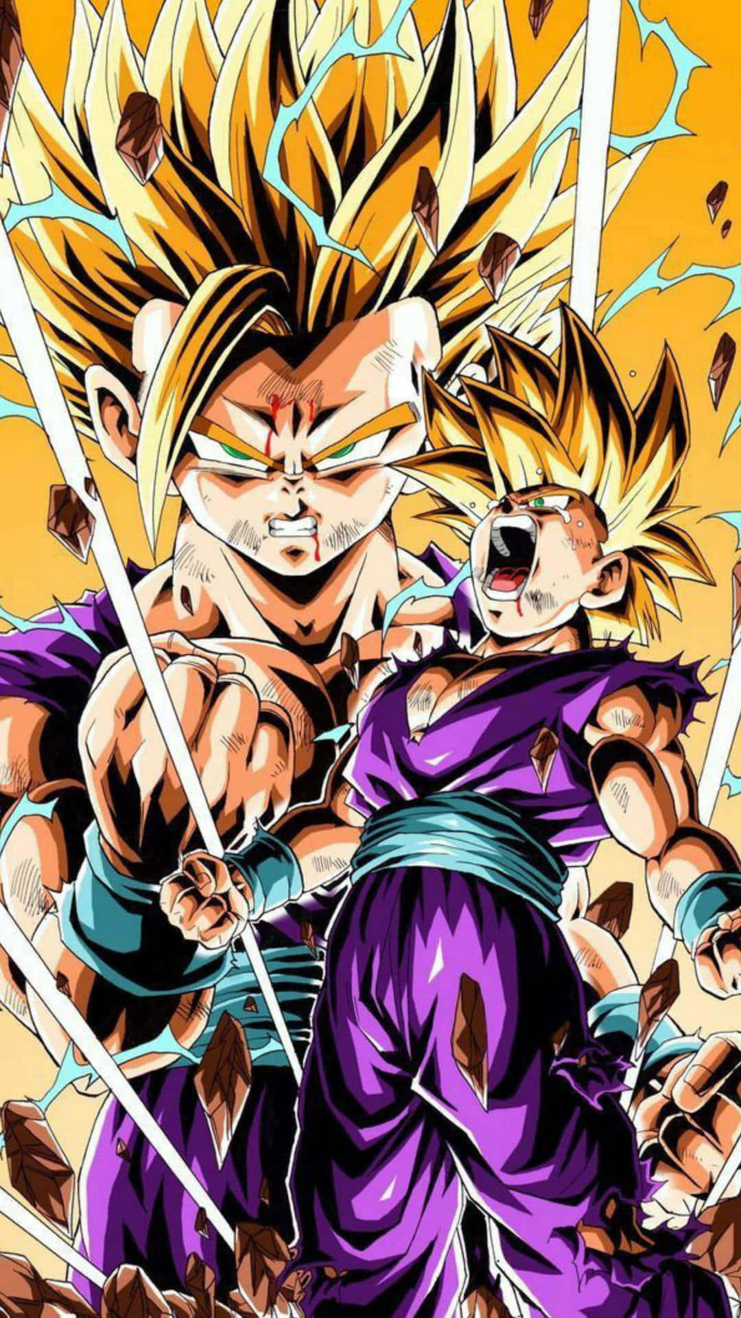 Gohan, iPhone, angry screaming, Full HD Phone Wallpaper