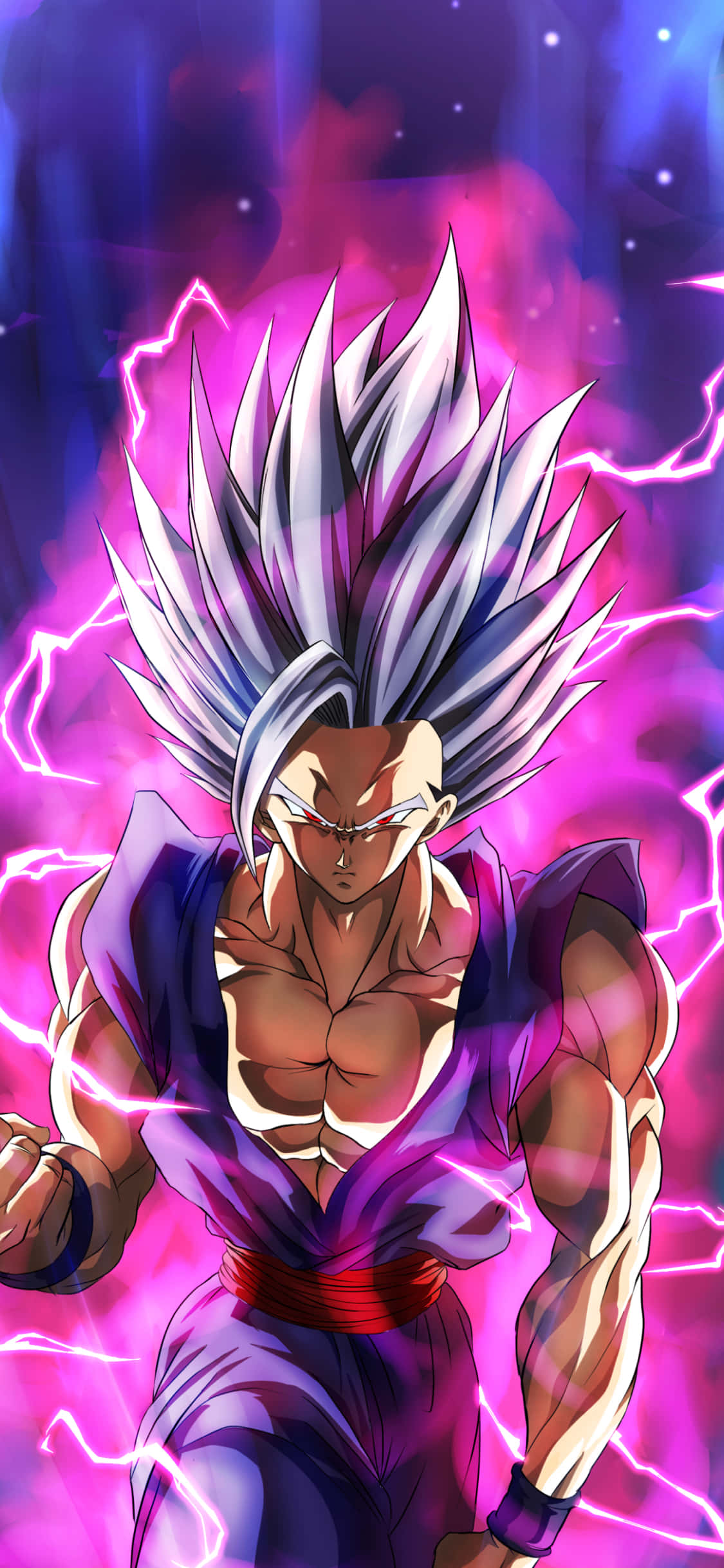 Gohan, purple aura, pink lightning, Full HD Phone Wallpaper