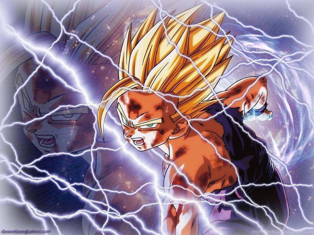 Gohan, Super Saiyan 2, lightning, SD Desktop Wallpaper