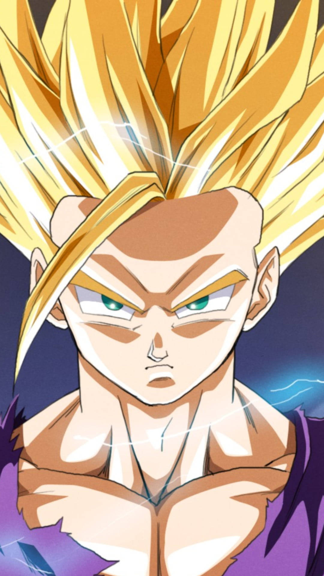 Gohan, Super Saiyan 2, spiky golden hair, Full HD Phone Wallpaper