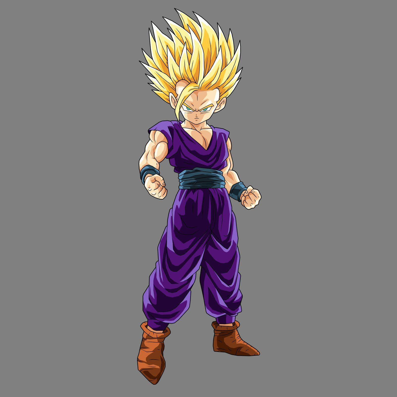 Gohan Super Saiyan 2, spiky-haired anime warrior, purple gi, HD Desktop Wallpaper