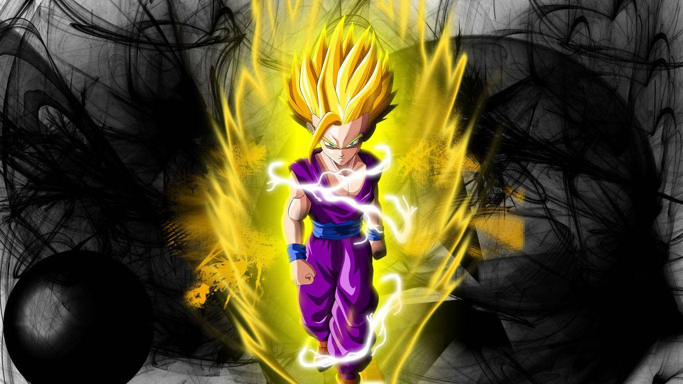 Gohan, Super Saiyan 2, spiky golden hair, HD Desktop Wallpaper