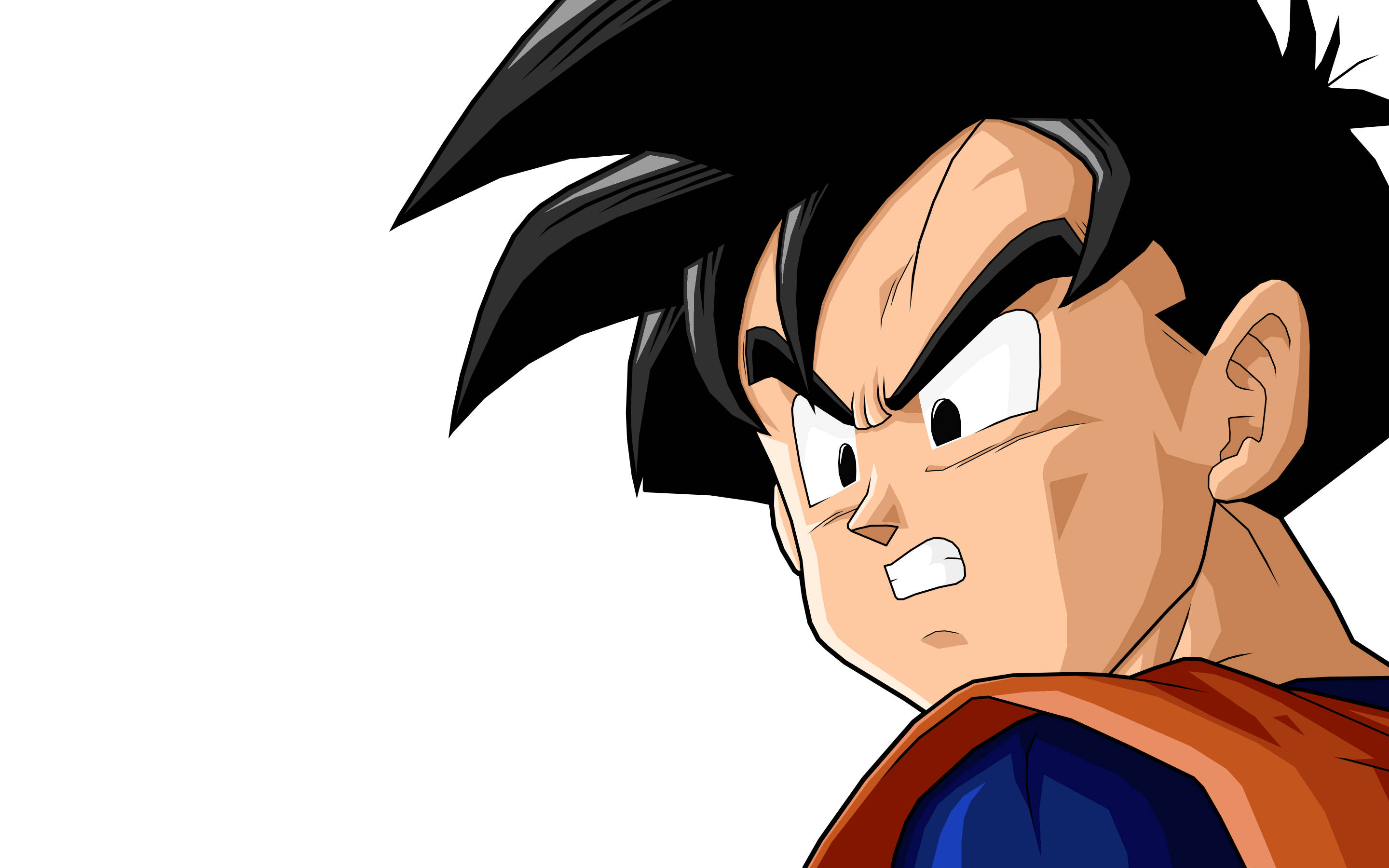 Gohan, spiky black hair, orange and blue outfit, 2K Desktop Wallpaper