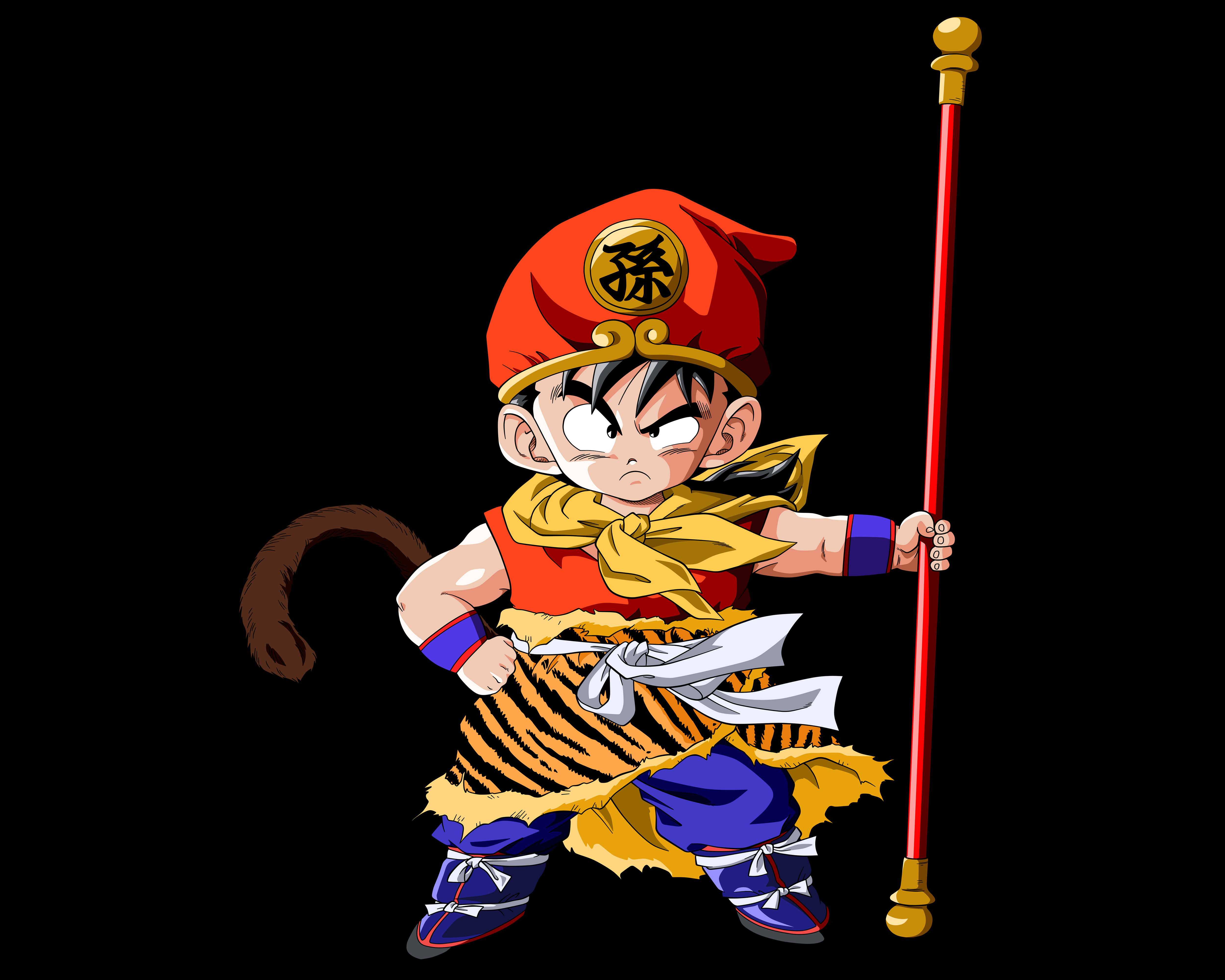 Gohan, child, monkey tail, 4K Desktop Wallpaper