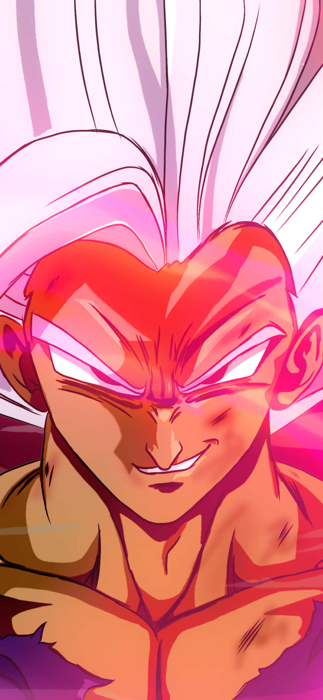 White Hair Gohan, iPhone, glowing pink eyes, Full HD Phone Wallpaper