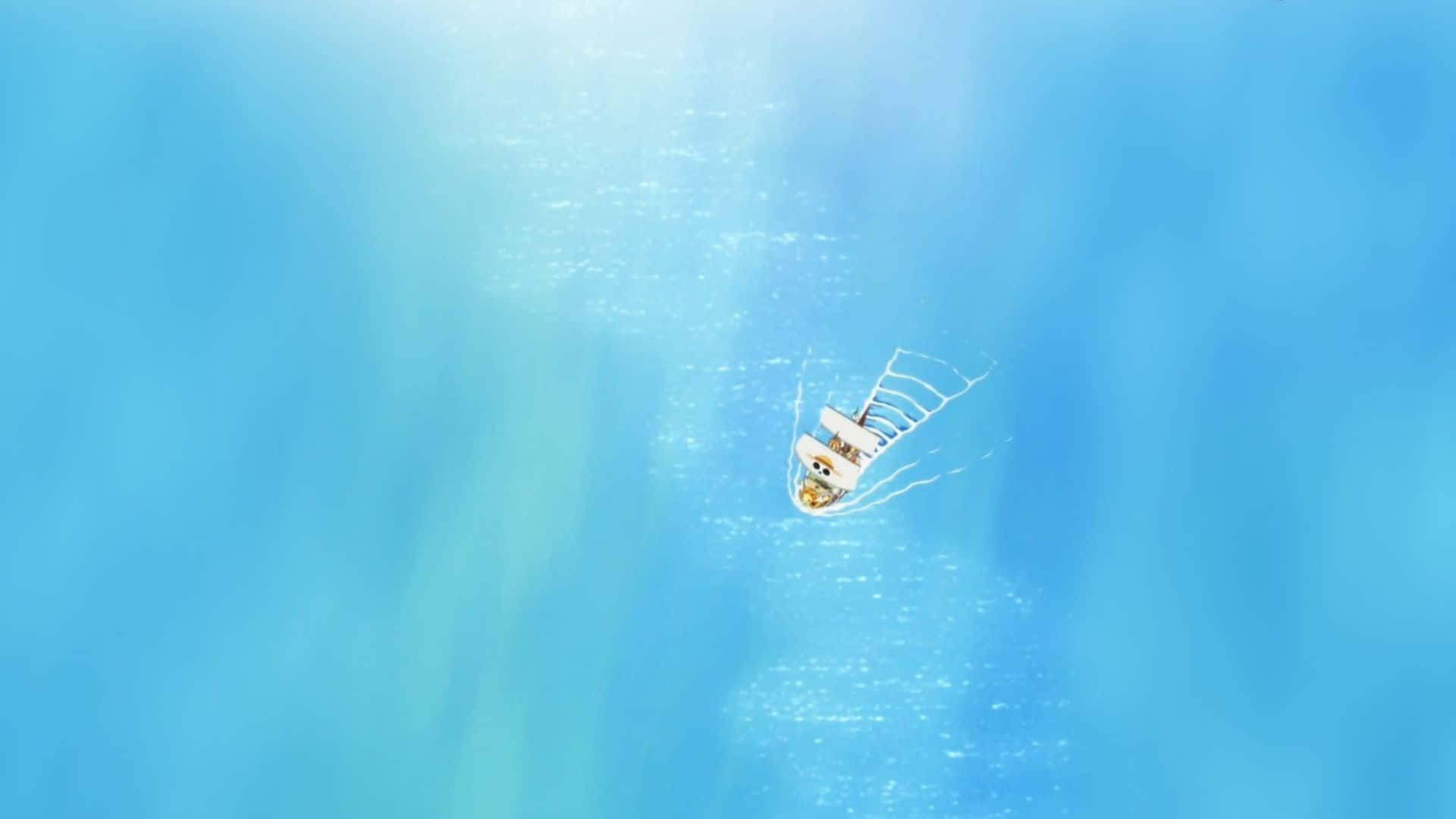 Going Merry, white sailboat, turquoise waters, Full HD Desktop Wallpaper