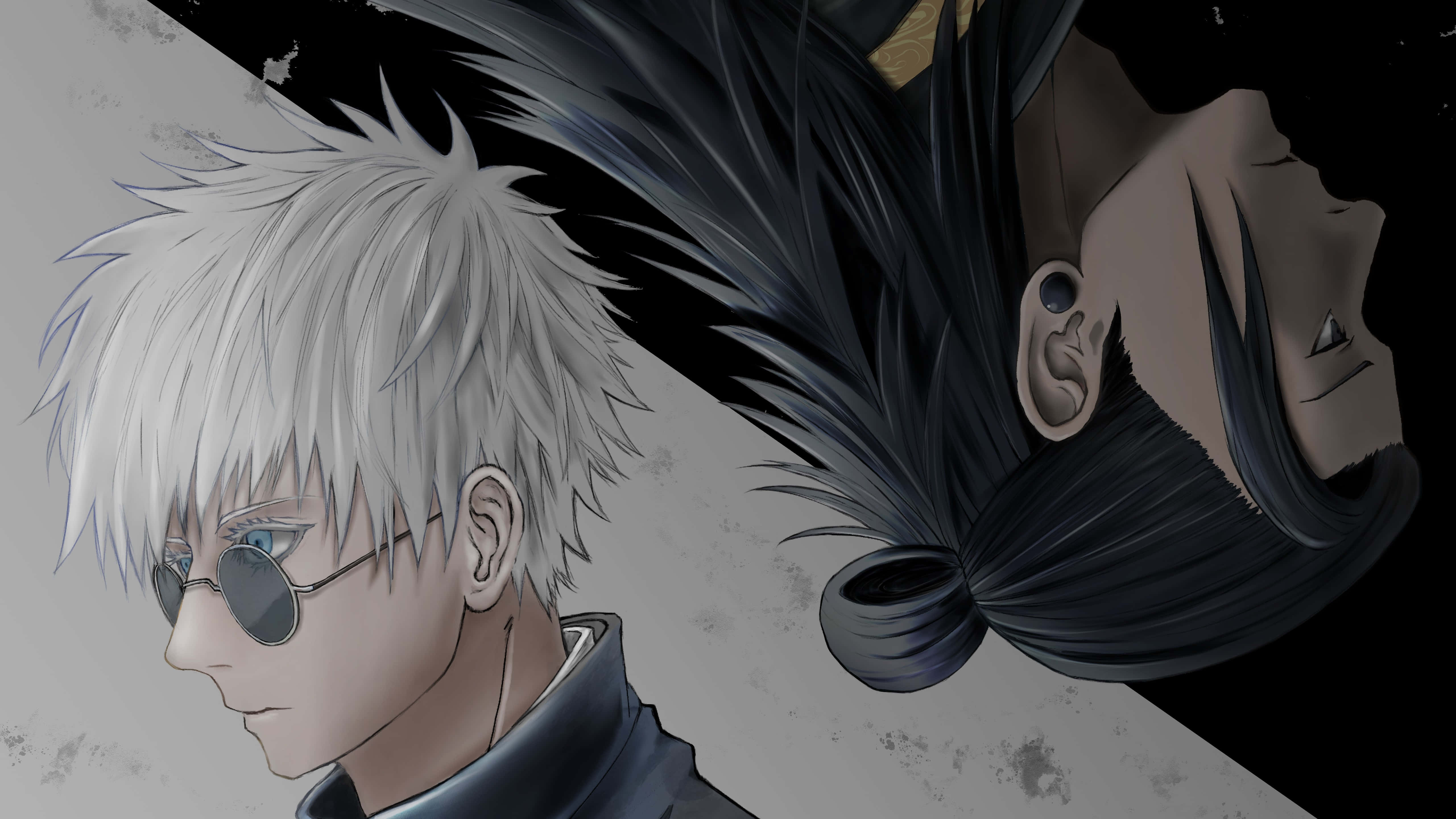 Gojo, Geto, white hair, 5K Desktop Wallpaper