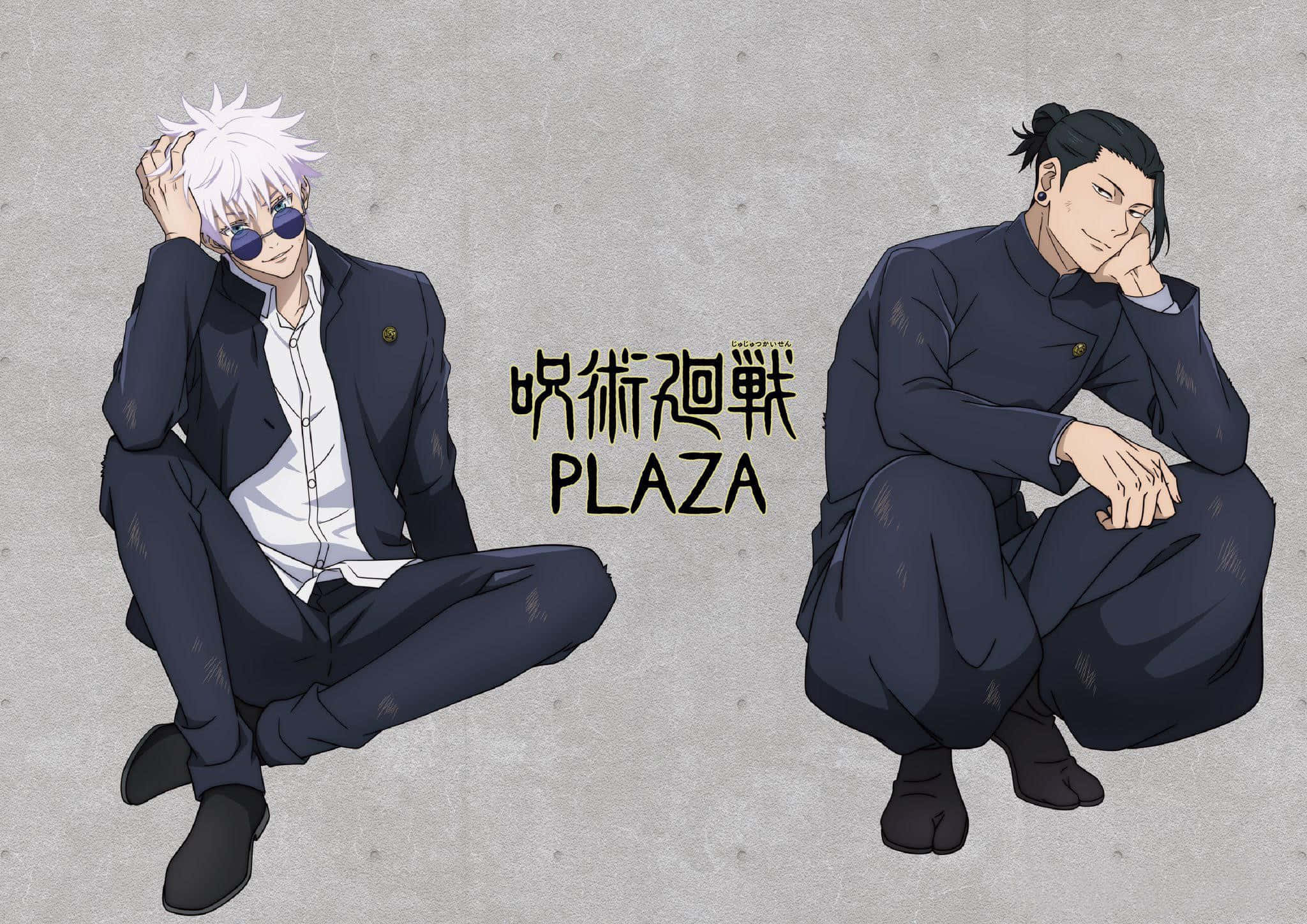 Gojo, Geto, dark suits, Full HD Desktop Wallpaper