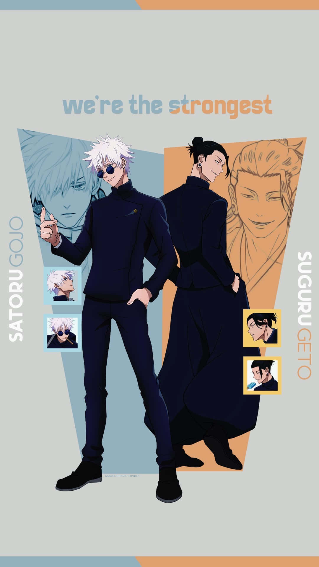Gojo, Geto, strongest duo, Full HD Phone Wallpaper