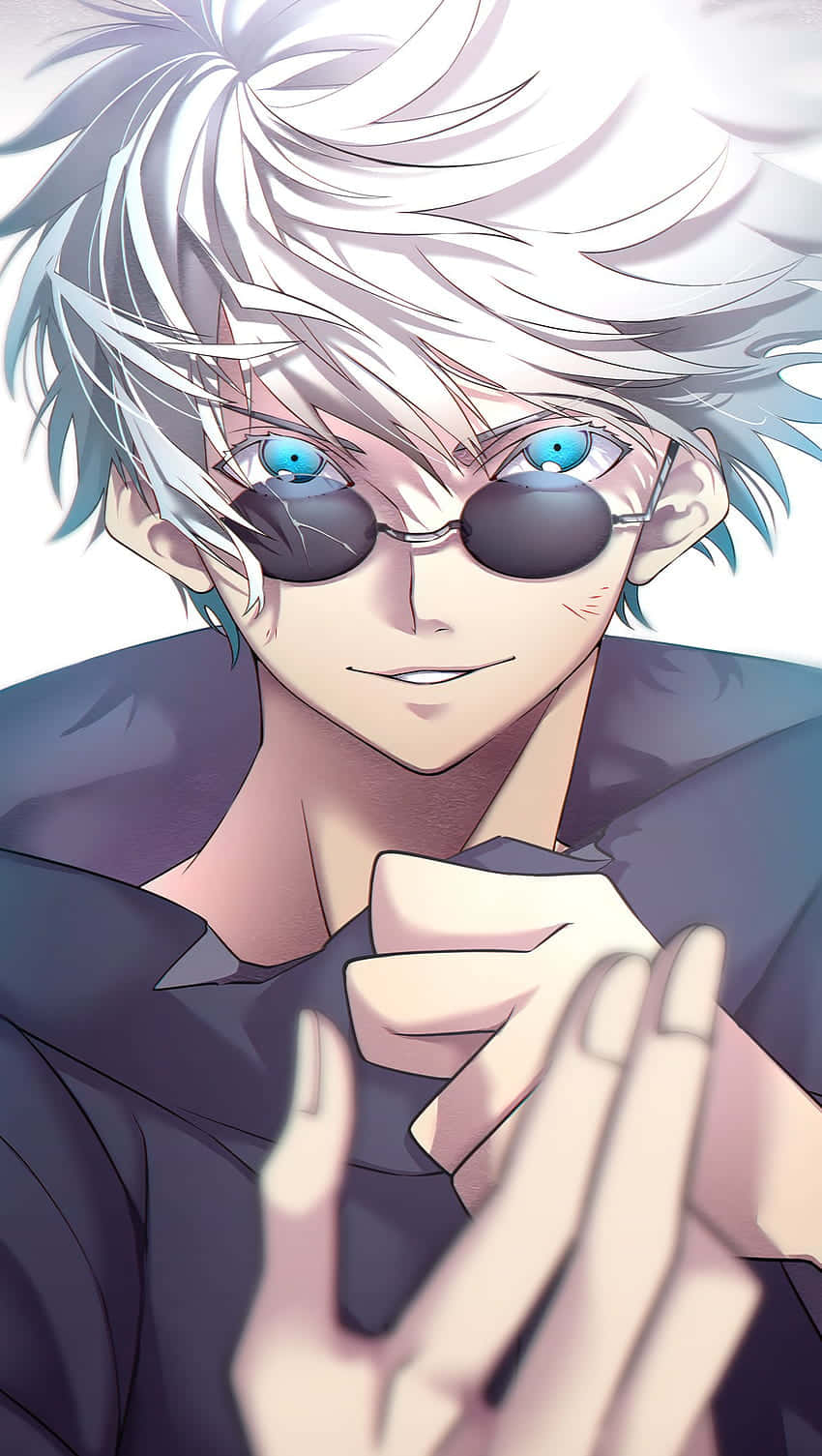 Gojo, white hair, blue eyes, HD Phone Wallpaper