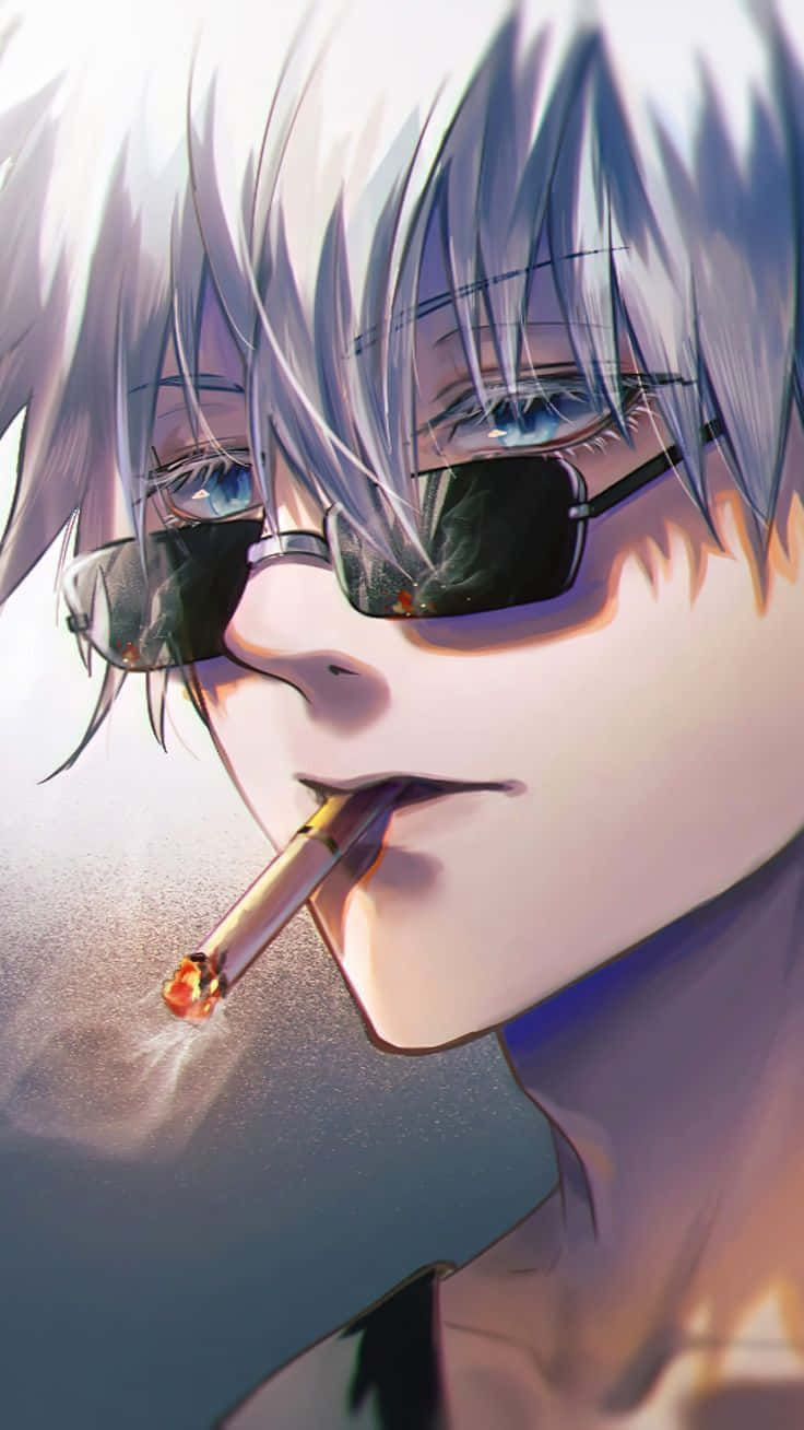 Gojo Satoru, silver hair, sunglasses, HD Phone Wallpaper