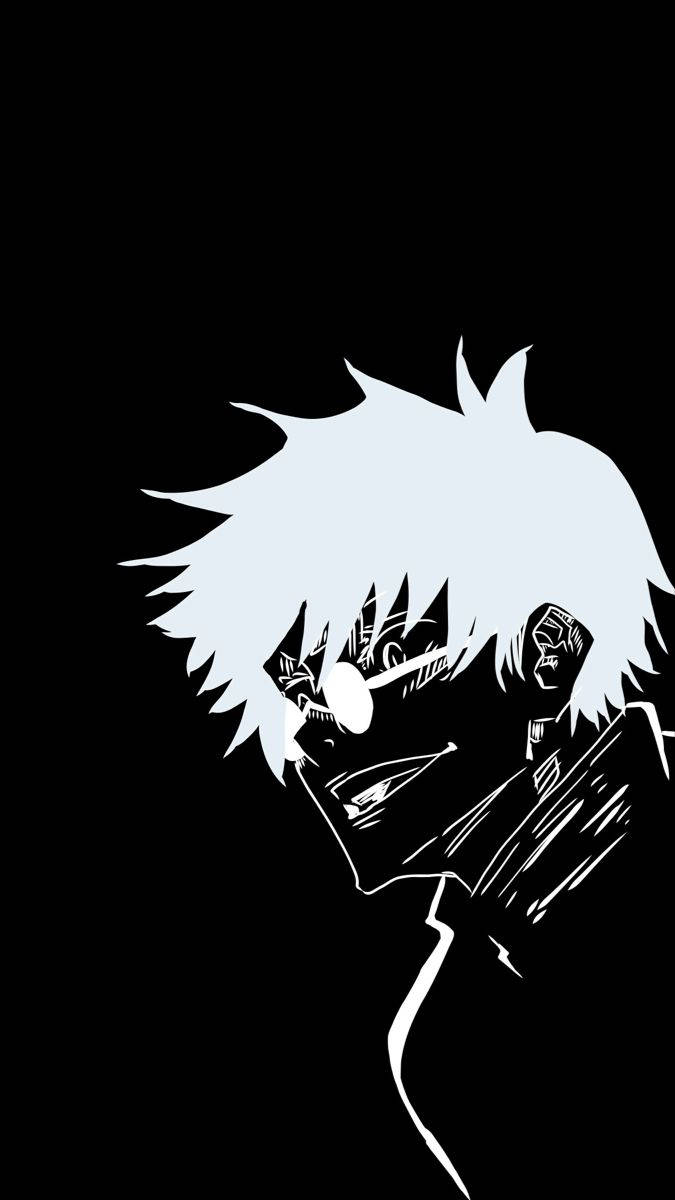 Gojo Satoru, black aesthetic, anime, SD Phone Wallpaper