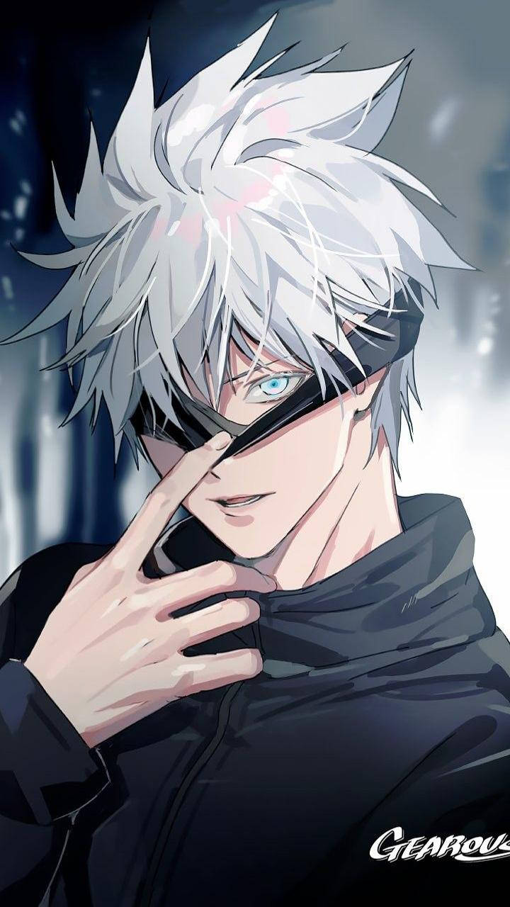 Gojo Satoru, blue eye, black eye patch, HD Phone Wallpaper