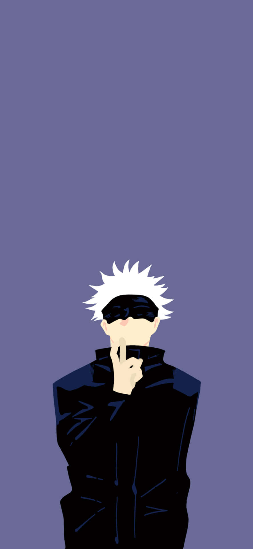 Gojo Satoru, spiky white hair, black eye mask, Full HD Phone Wallpaper