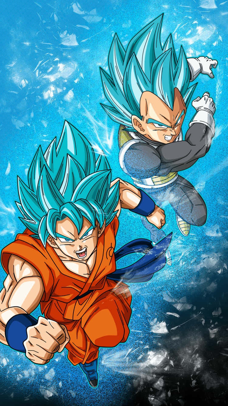 Goku, Vegeta, blue-haired Saiyan warriors, HD Phone Wallpaper