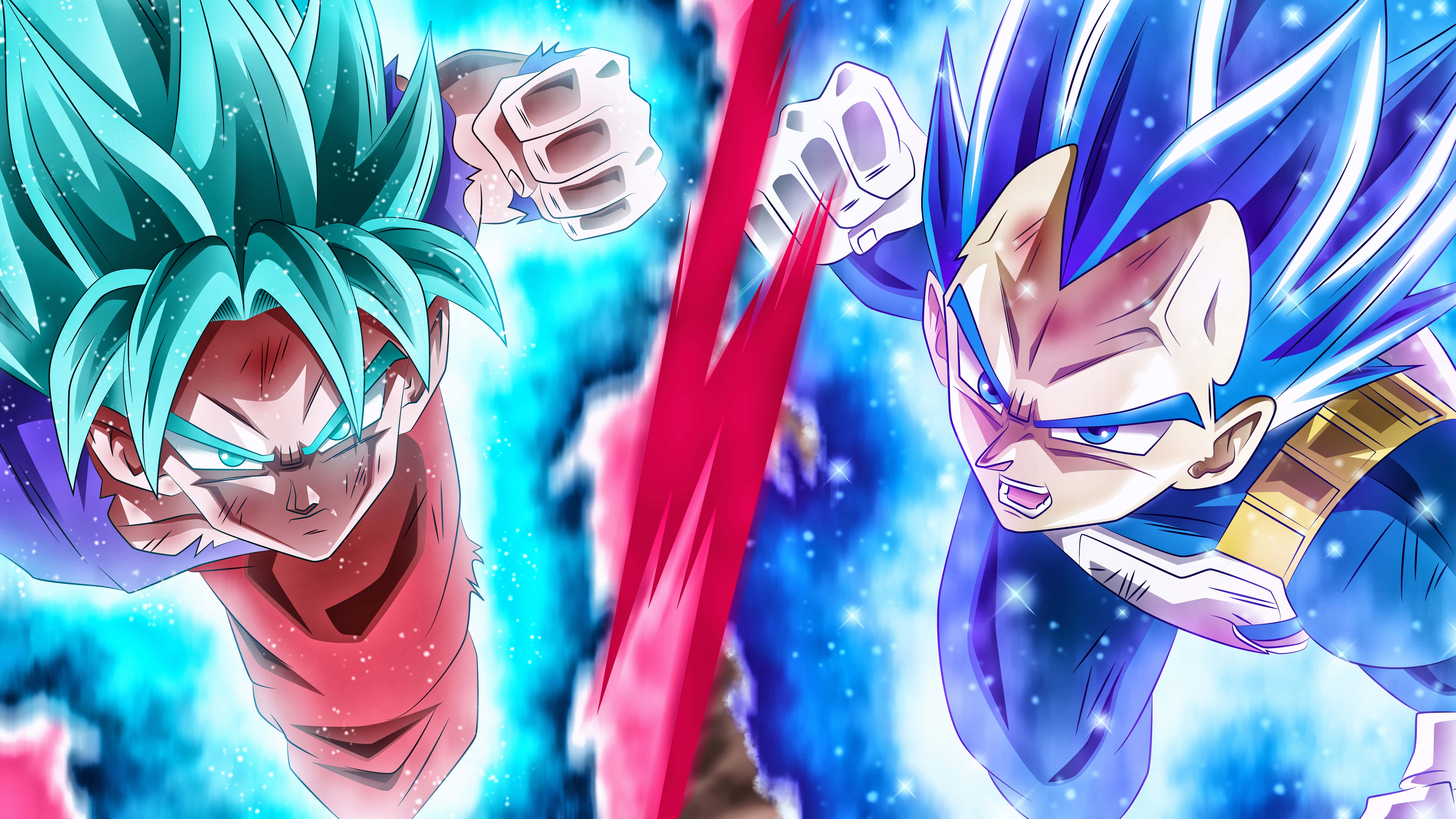 Goku, Vegeta, iPhone, 5K Desktop Wallpaper