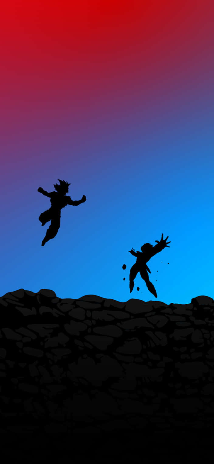 Goku, Vegeta, cracked cliff, HD Phone Wallpaper