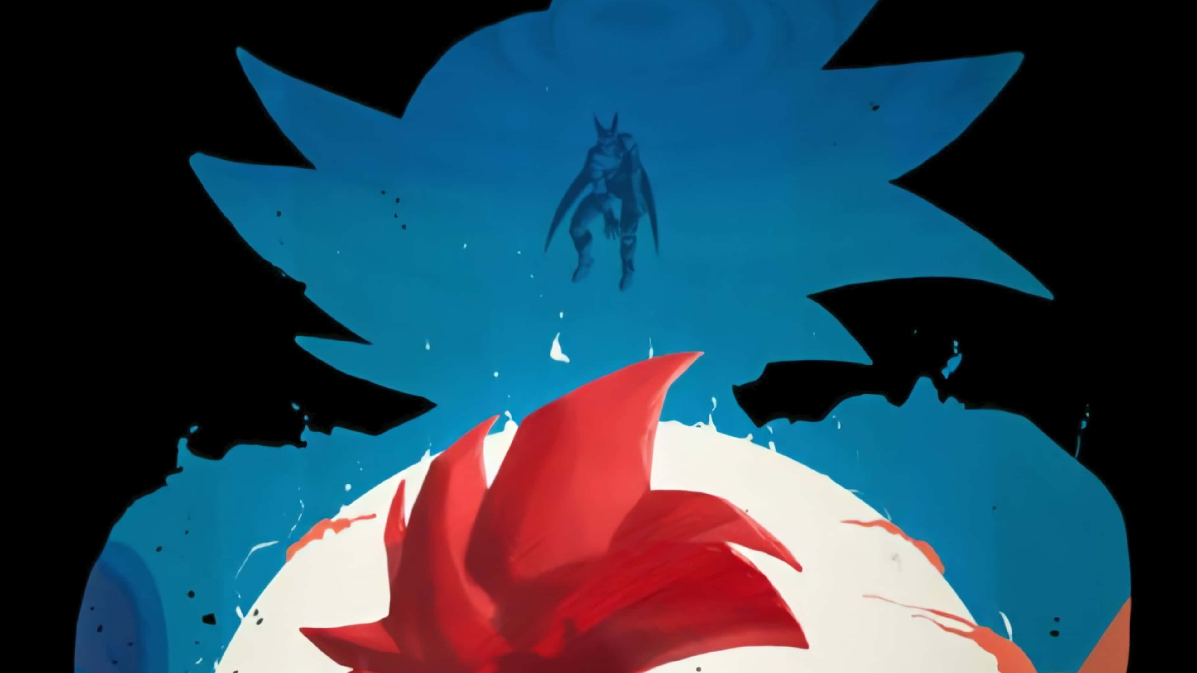Goku Black, spiky blue hair, red and white spiky-haired figure, 4K Desktop Wallpaper