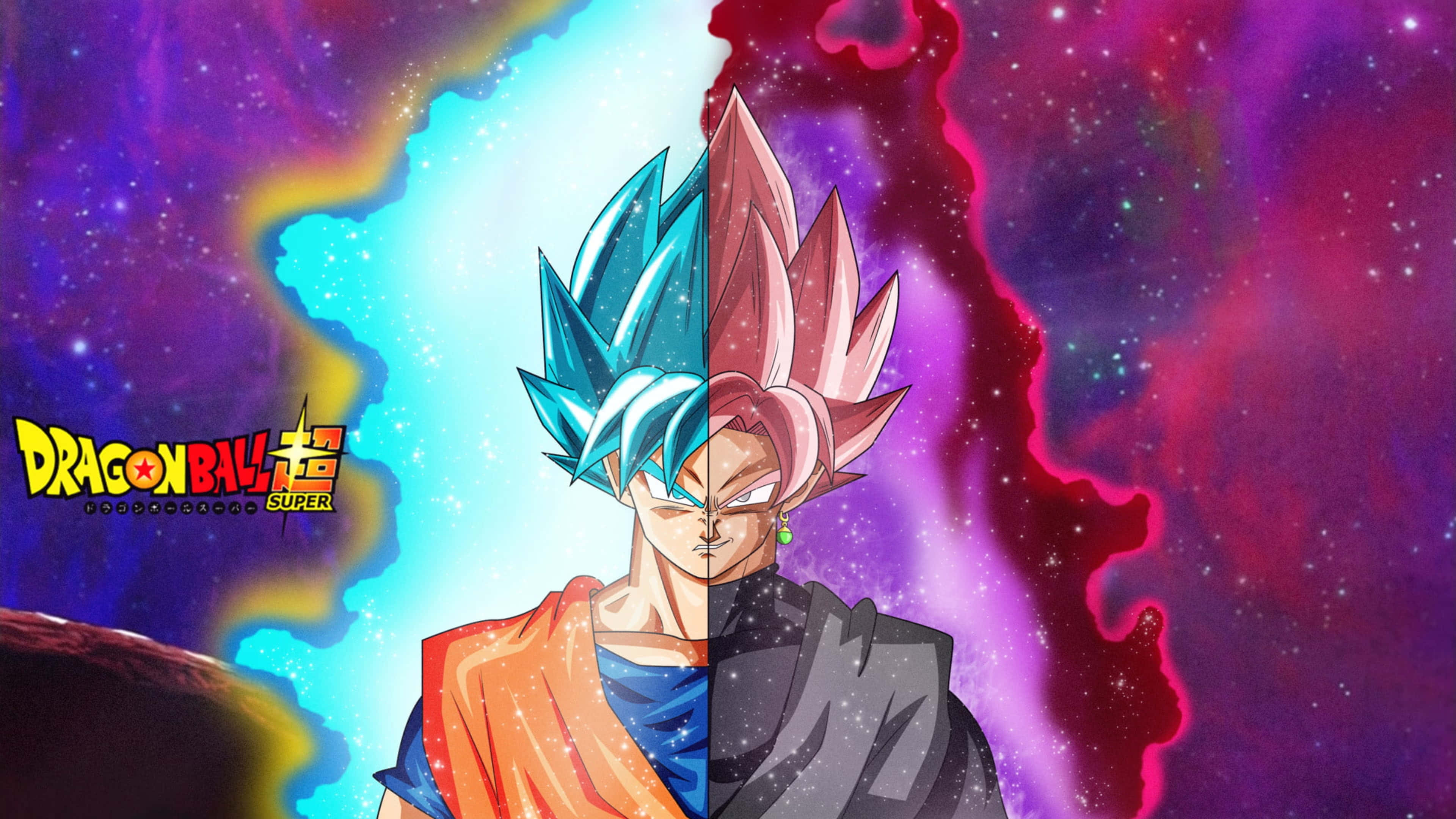 Goku Black, 4K, blue and pink hair, 4K Desktop Wallpaper