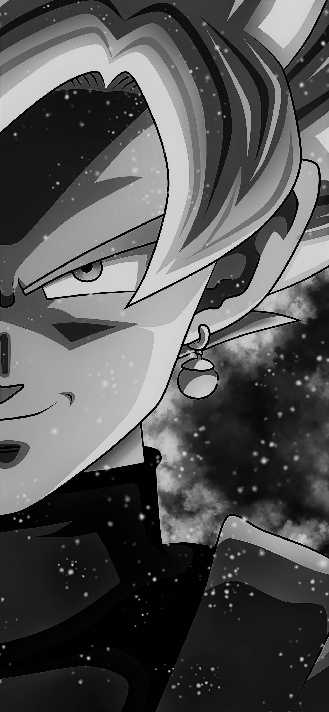 Goku Black, spiky hair, earring, 2K Phone Wallpaper