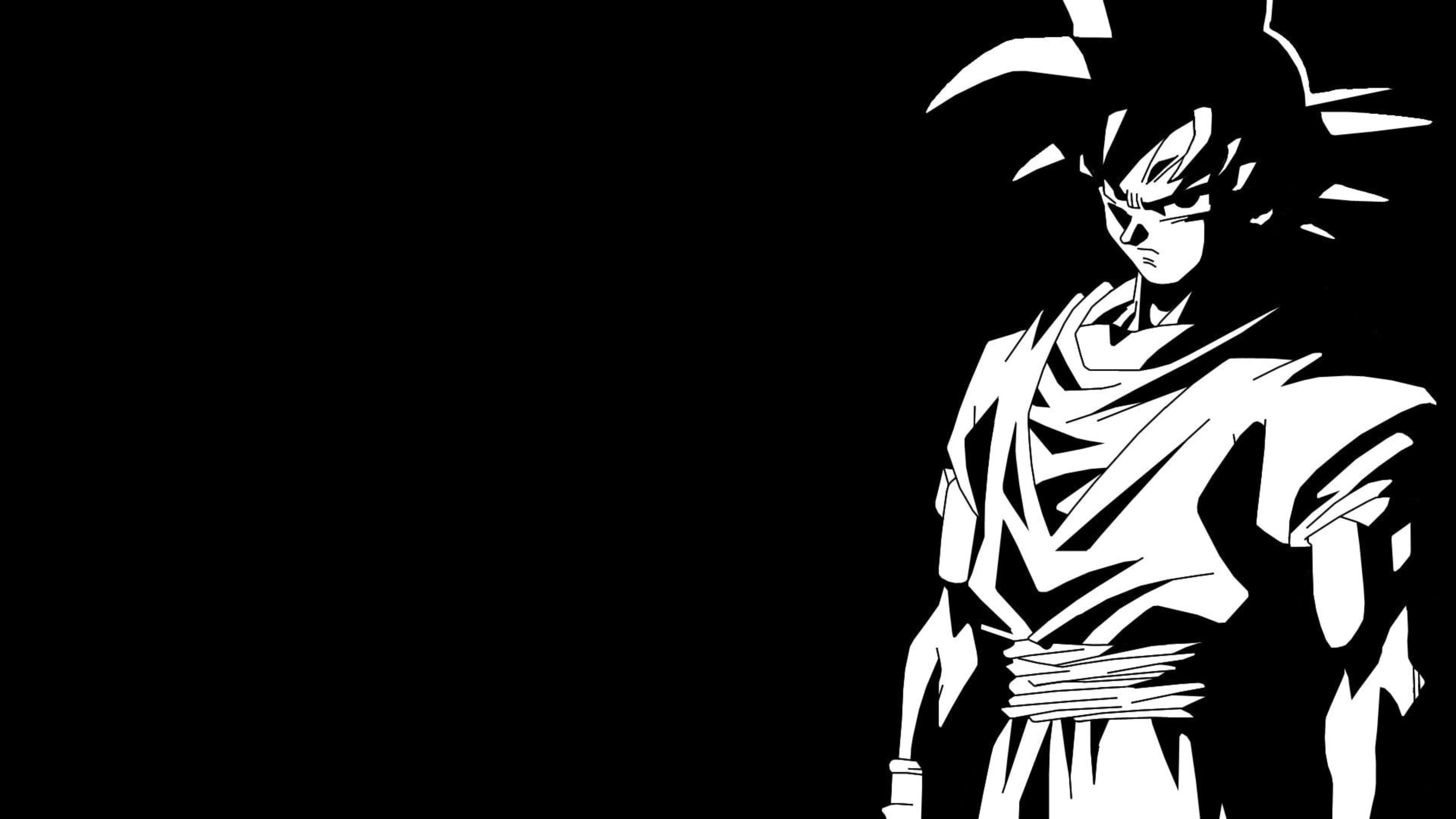 Goku Black, black and white, anime warrior, 4K Desktop Wallpaper