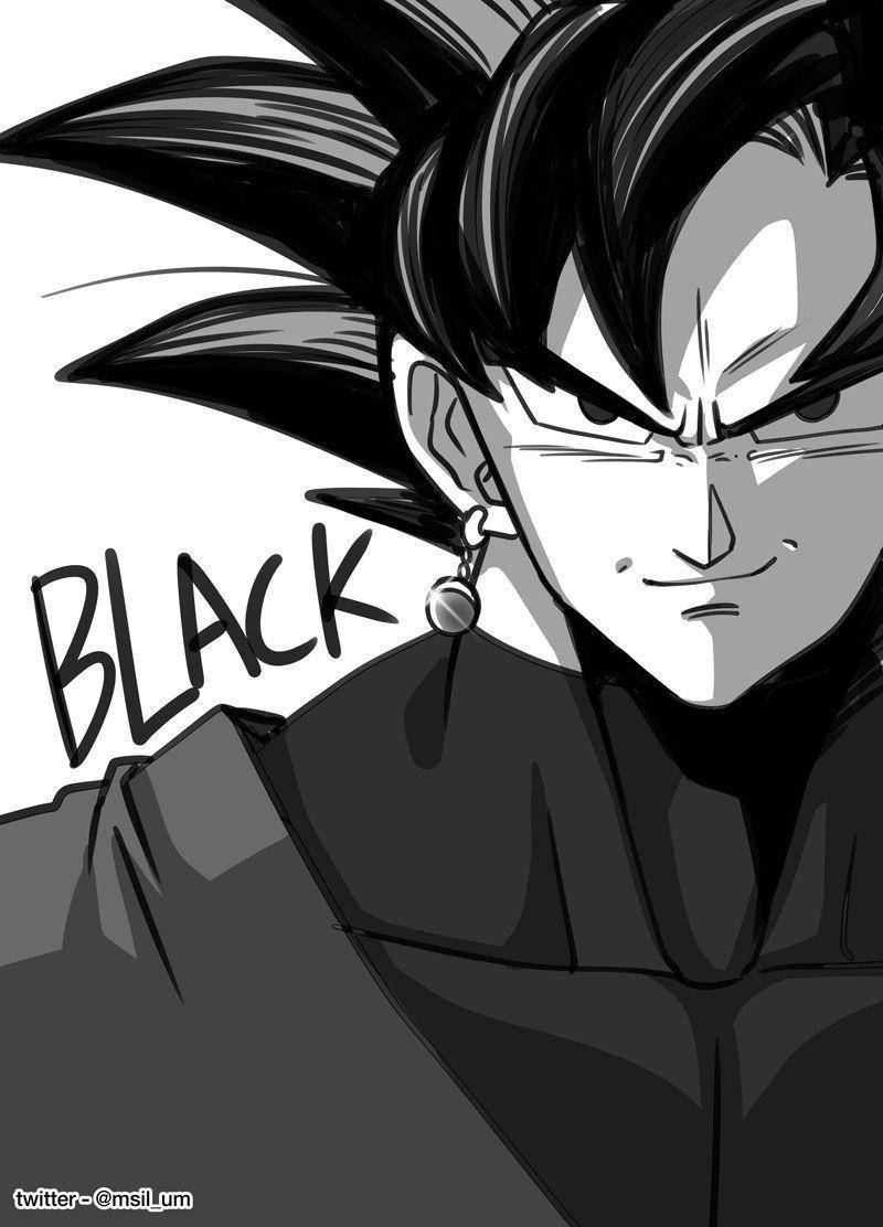Goku Black, iPhone, black and white, SD Phone Wallpaper