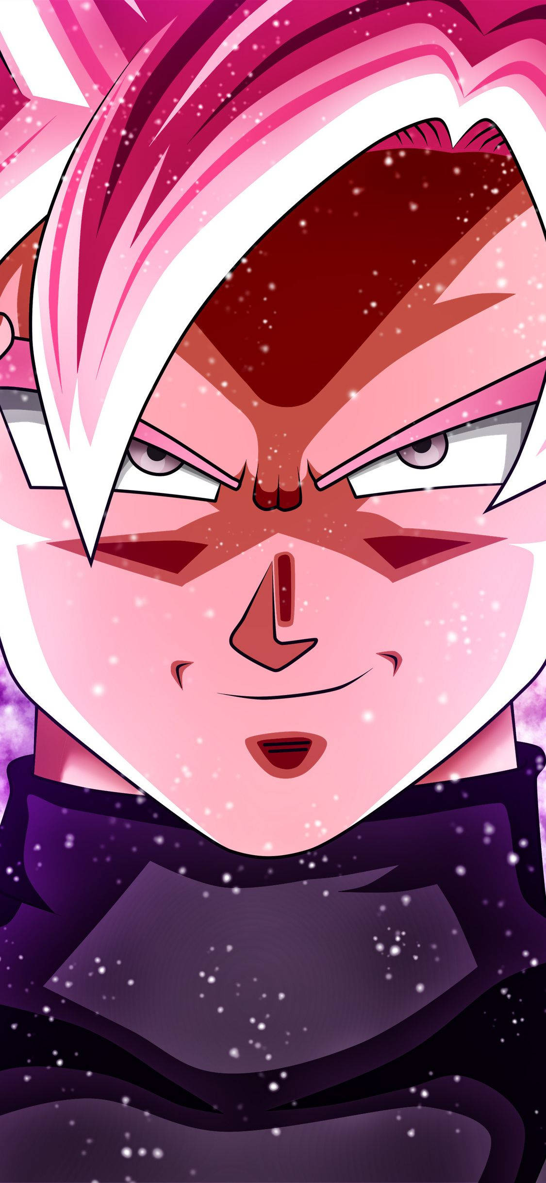 Goku Black, pink spiky hair, glowing eyes, Full HD Phone Wallpaper