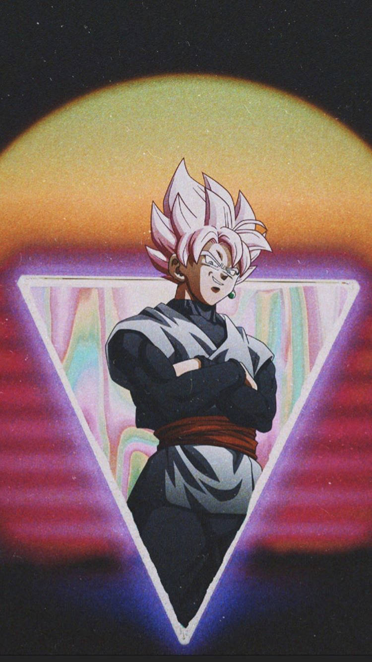 Goku Black, pink hair, glowing triangle, HD Phone Wallpaper