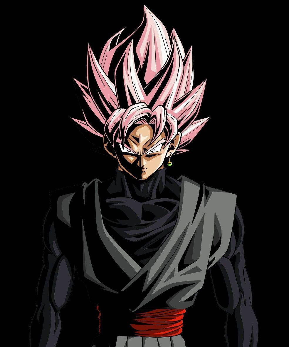 Goku Black, spiky pink hair, black armor, SD Phone Wallpaper