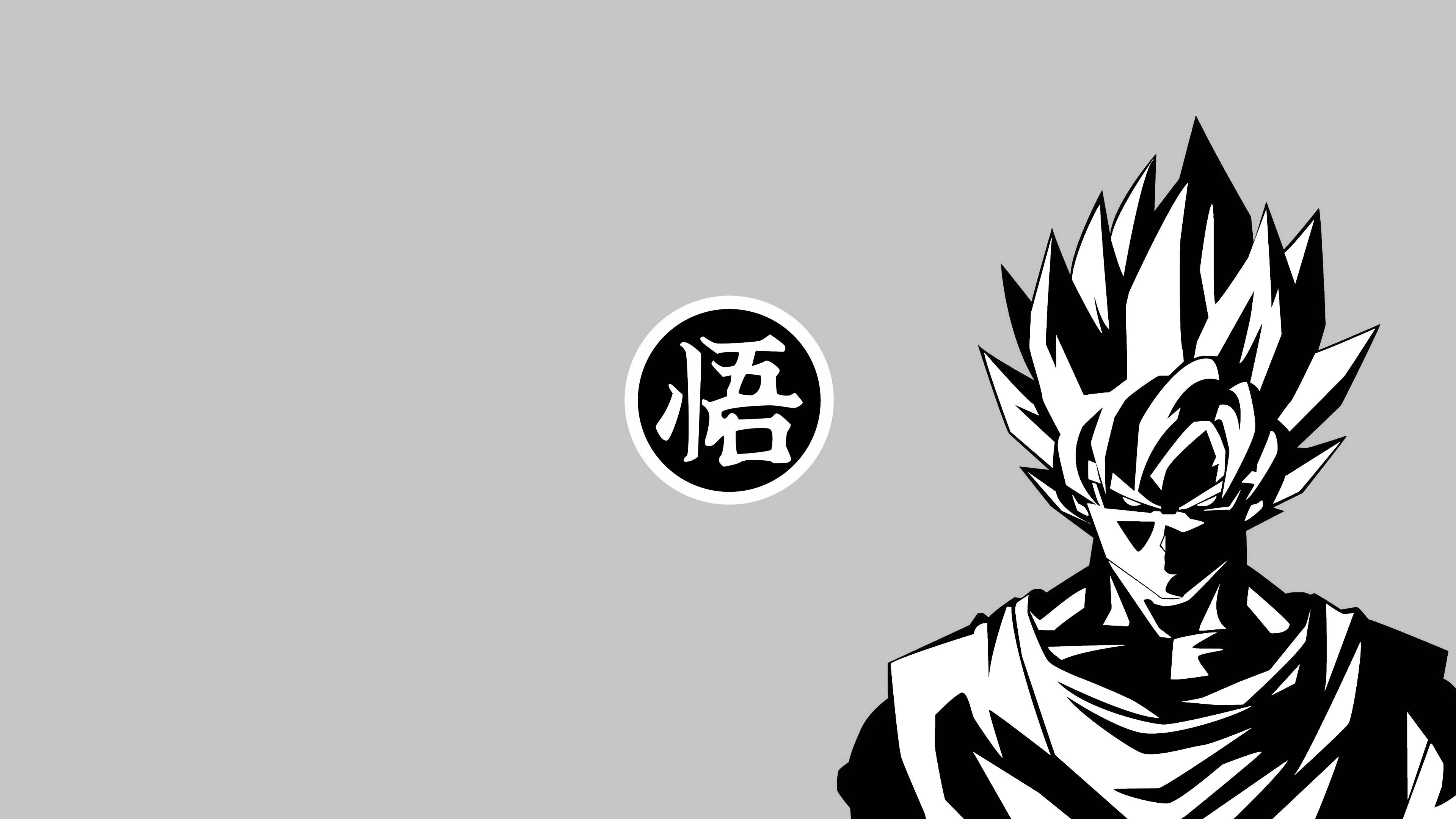 Goku Black, black and white, spiky hair, 4K Desktop Wallpaper