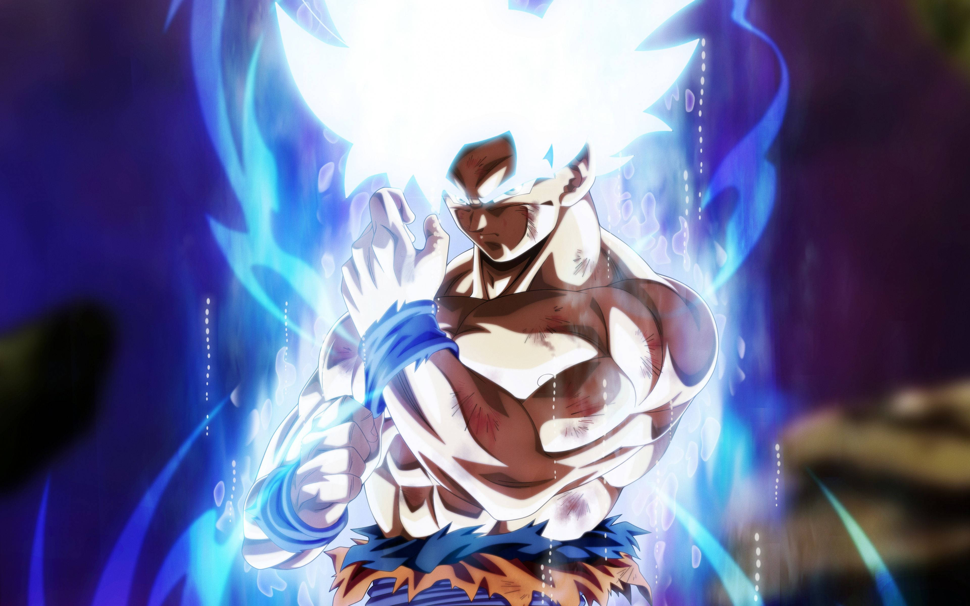 Goku, Dragon Ball Super, white hair, 4K Desktop Wallpaper
