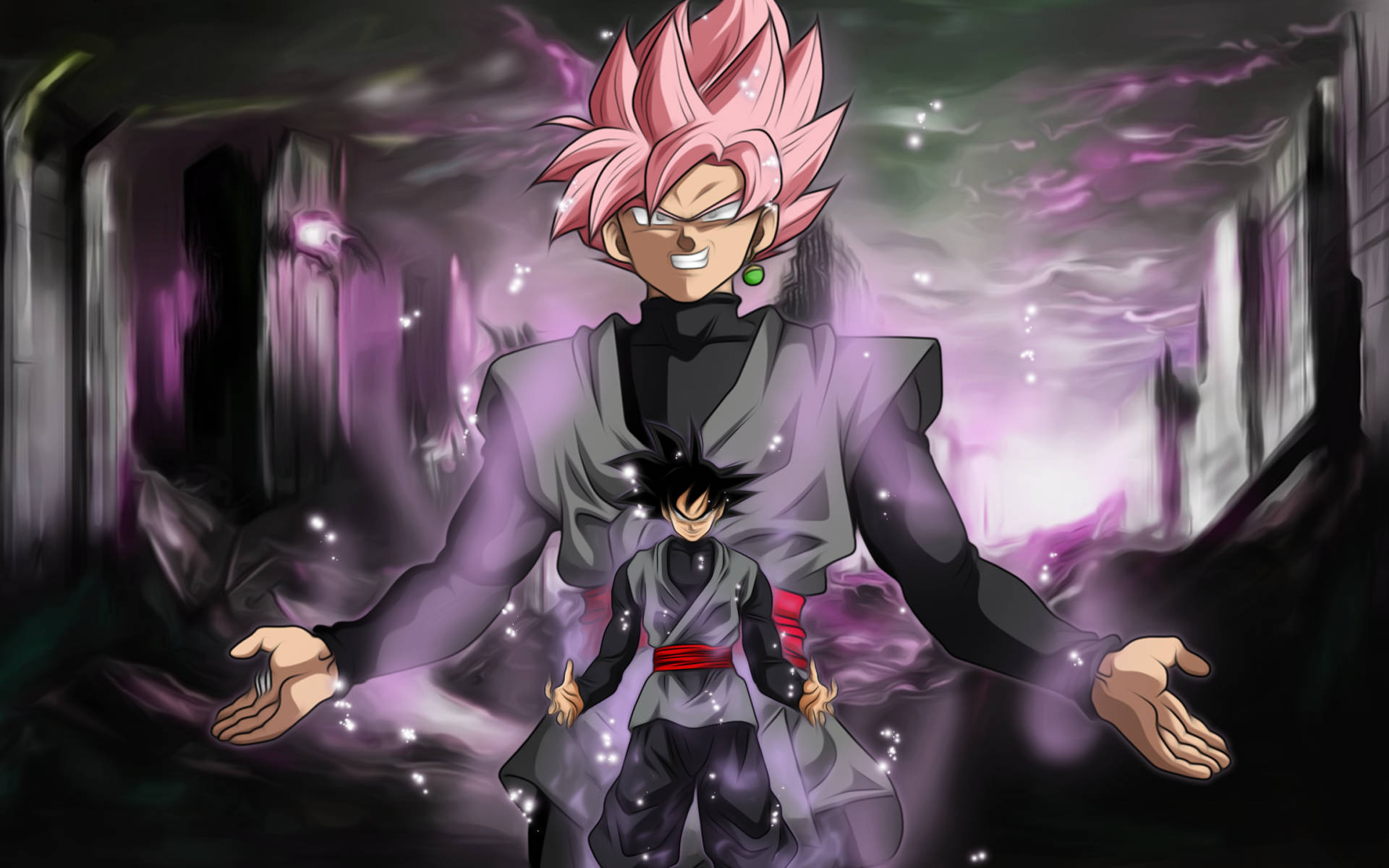 Goku, Dragon Ball Super, pink-haired, Full HD Desktop Wallpaper
