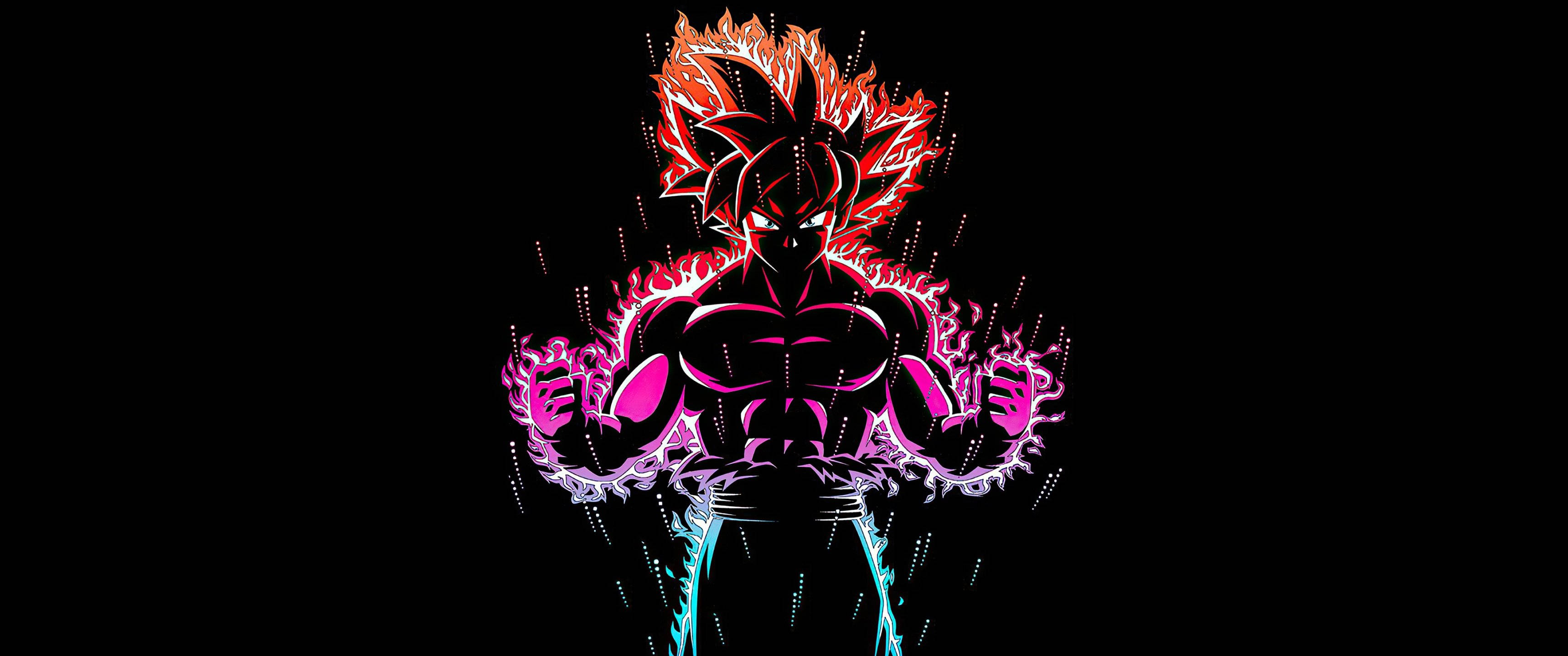 Goku, Dragon Ball Super, fiery red hair, 2K Desktop Wallpaper