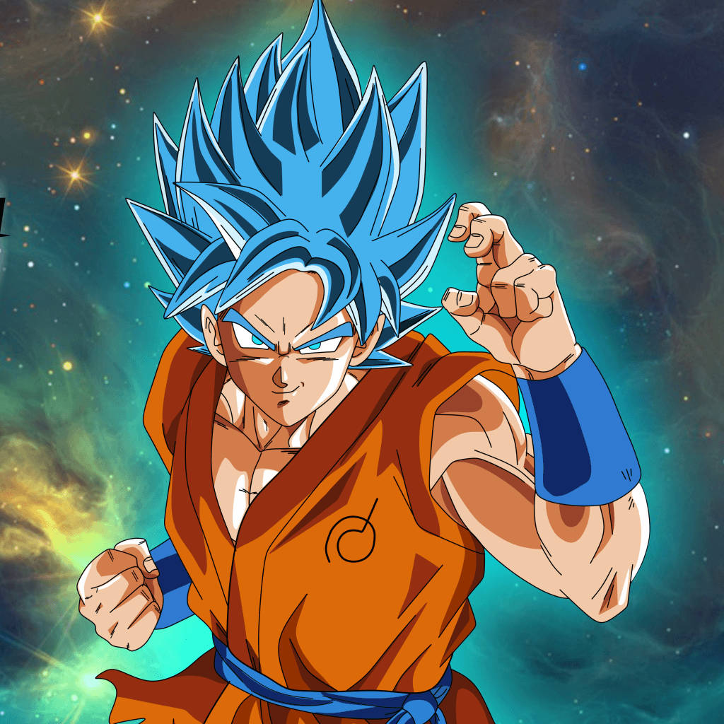 Goku, Dragon Ball Super, spiky blue hair, SD Desktop Wallpaper
